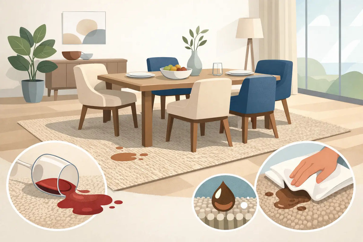 Vlekbestendig tapijt voor eetkamer kiezen