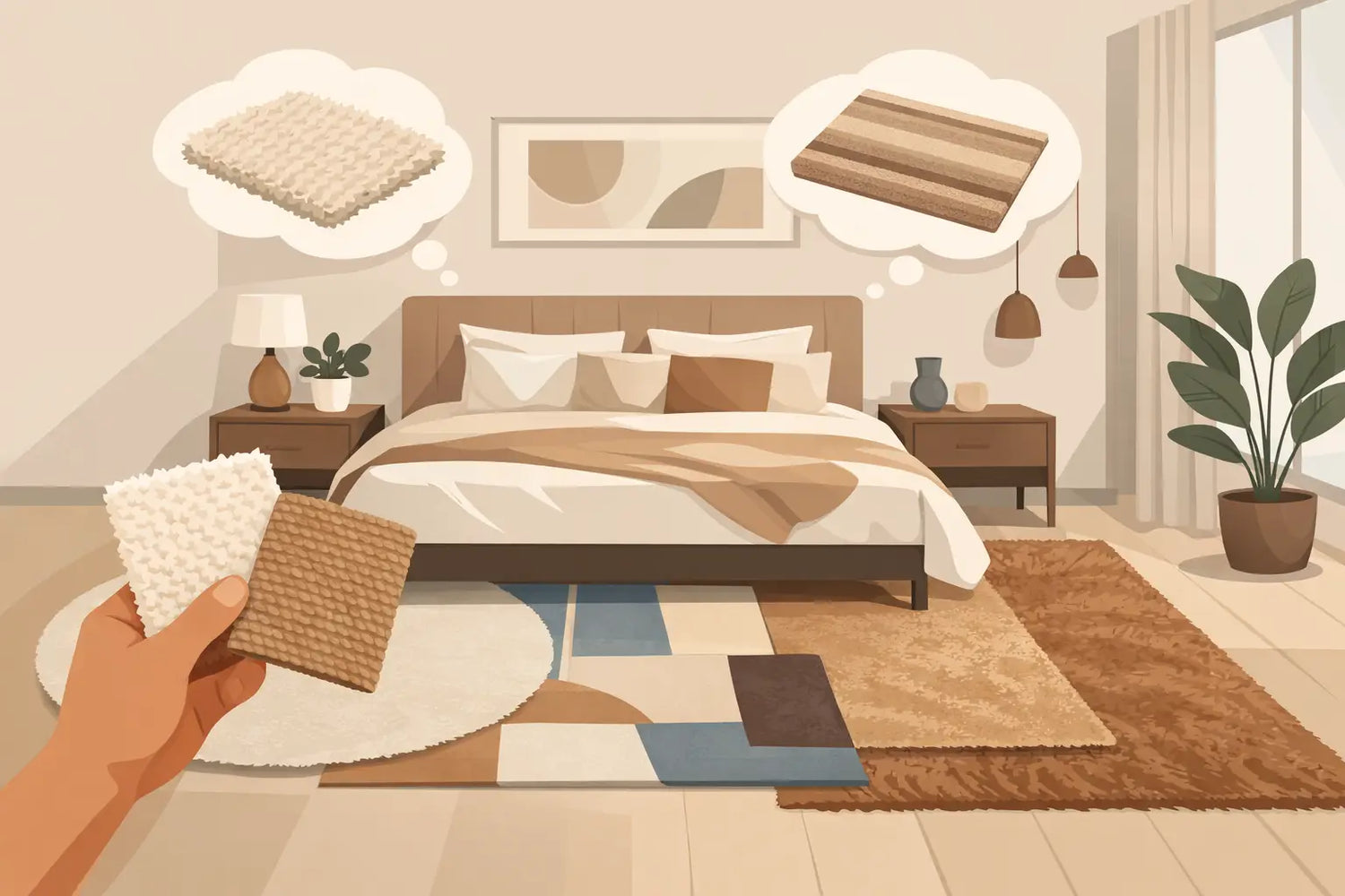 Welk vloerkleed in slaapkamer past echt?
