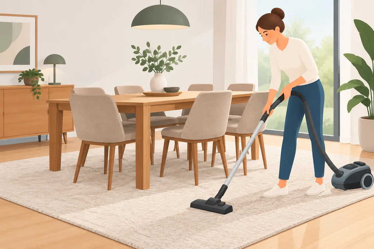 Eetkamer tapijt schoon houden zonder zorgen