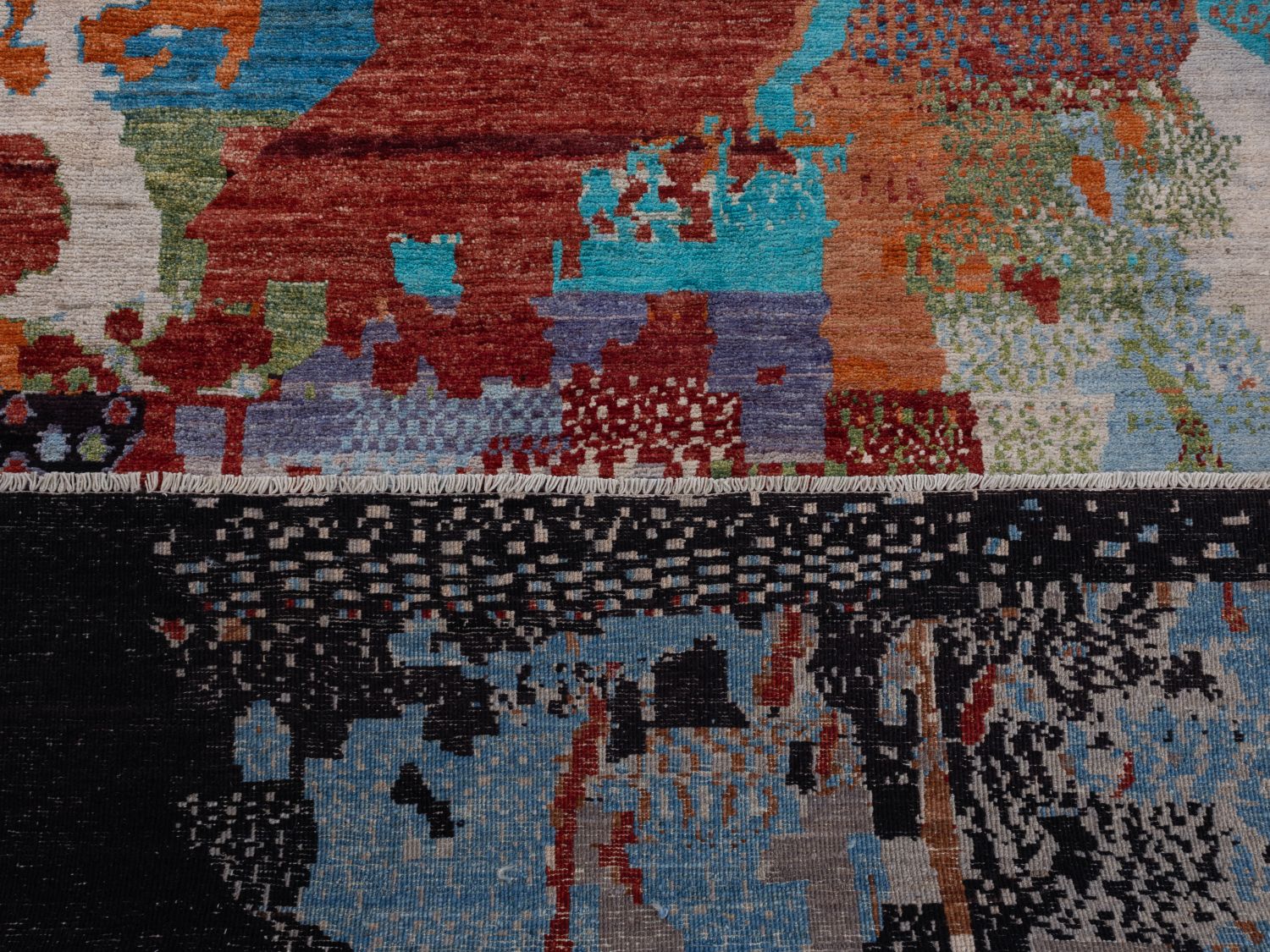 Afghaans Tapijt Laagpolig Handgeknoopt Wollen Vloerkleed - Omid Afghan Wool Luxury 297x194 - Omid Carpets