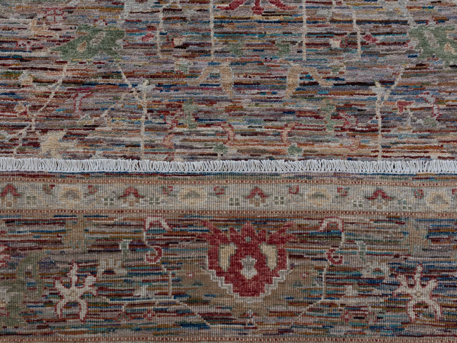 Afghaans Tapijt Laagpolig Handgeknoopt Wollen Vloerkleed - Omid Afghan Wool Luxury 297x194 - Omid Carpets