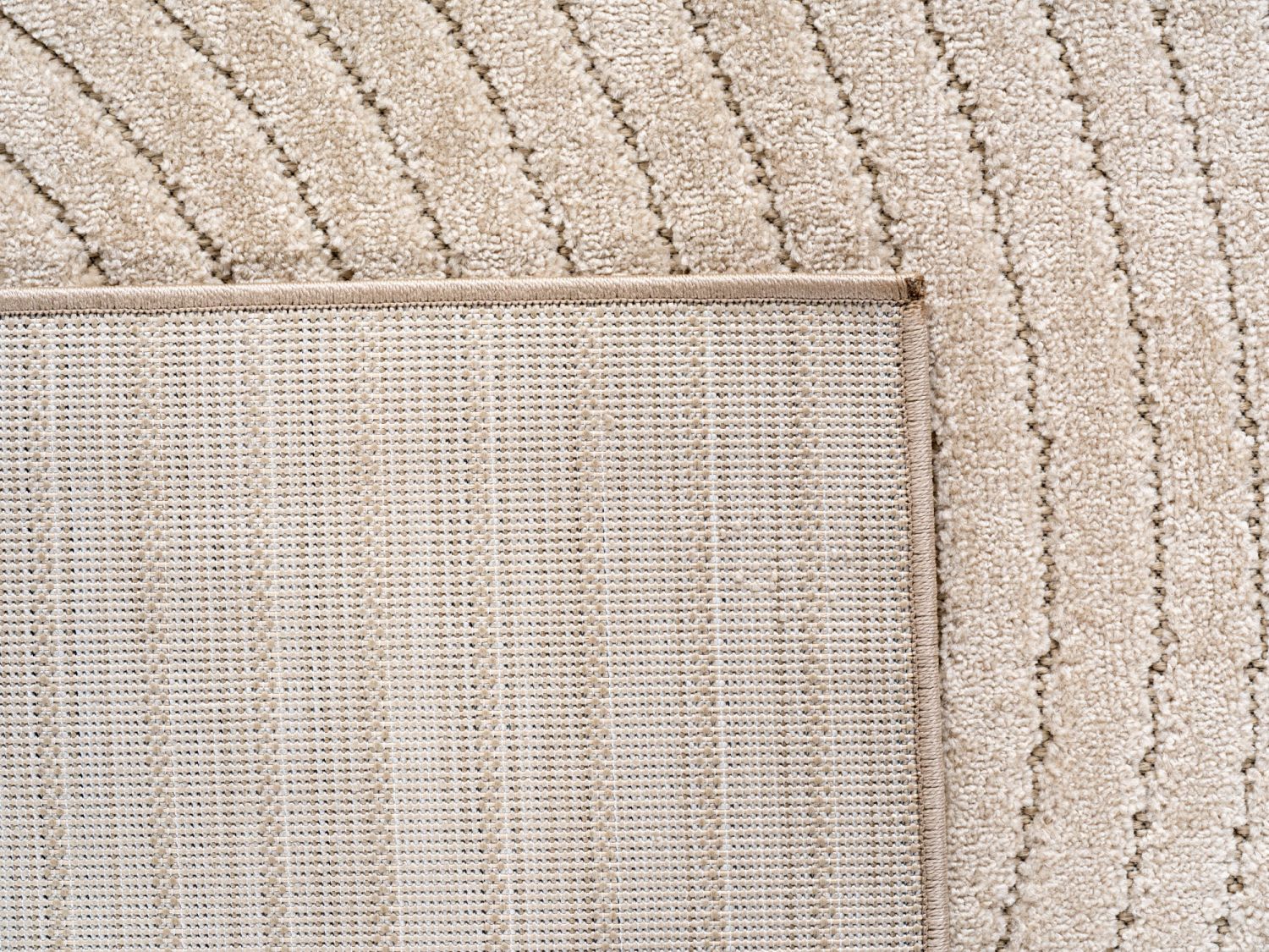 Beige Tapijt Laagpolig Vloerkleed Indoor/Outdoor Japandi Stijl