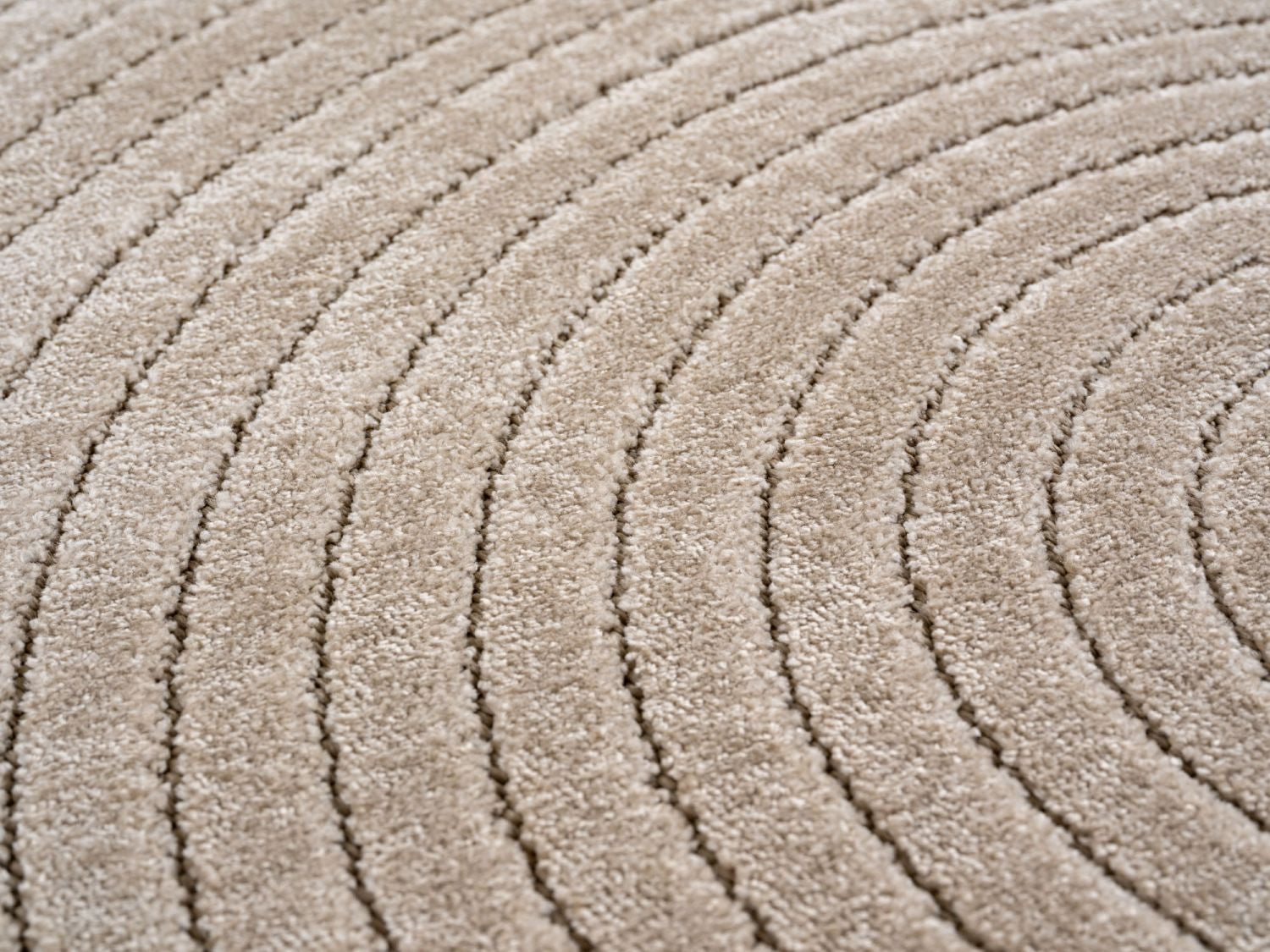Beige Tapijt Laagpolig Vloerkleed Indoor/Outdoor Japandi Stijl