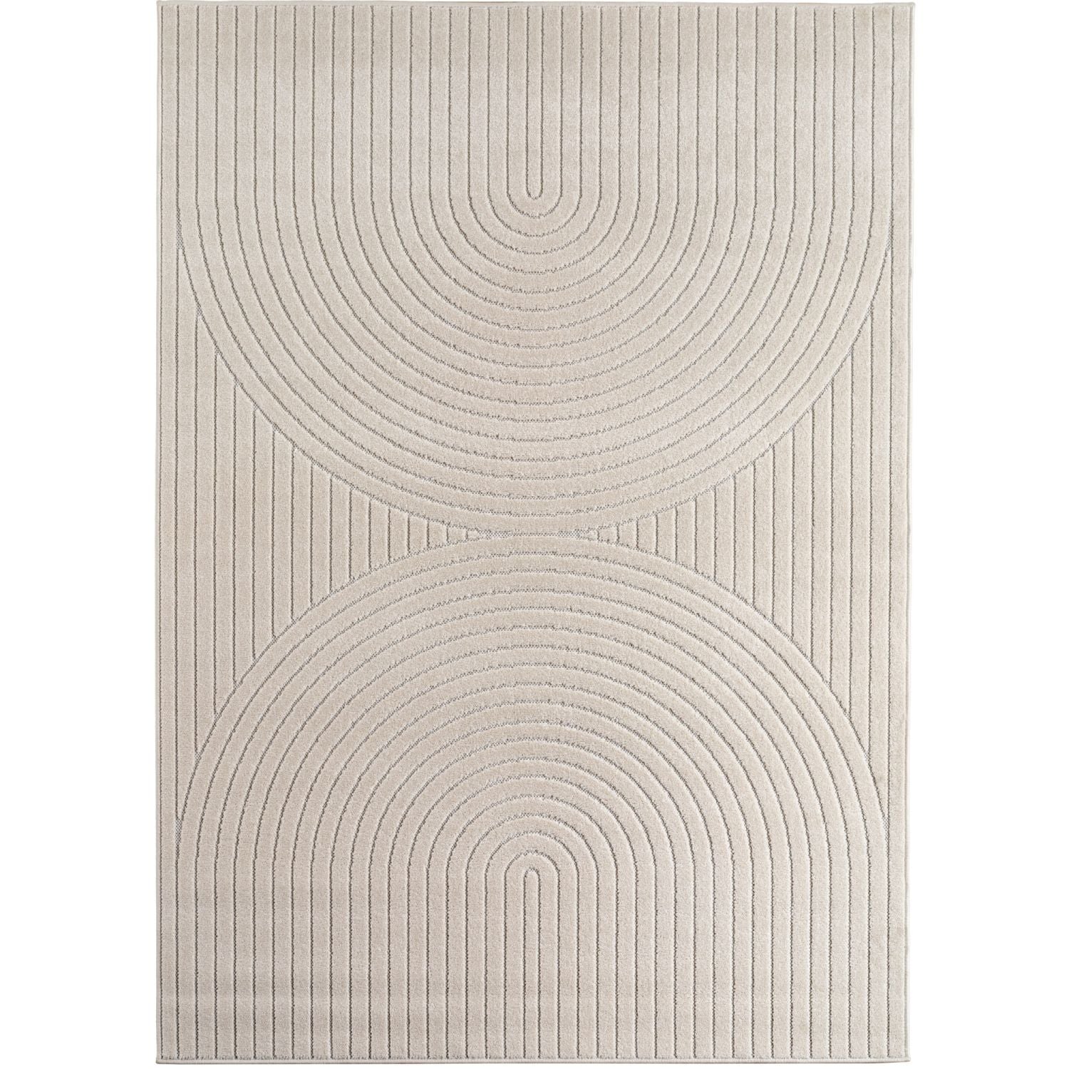 Crème Tapijt Laagpolig Vloerkleed Indoor/Outdoor Japandi Stijl
