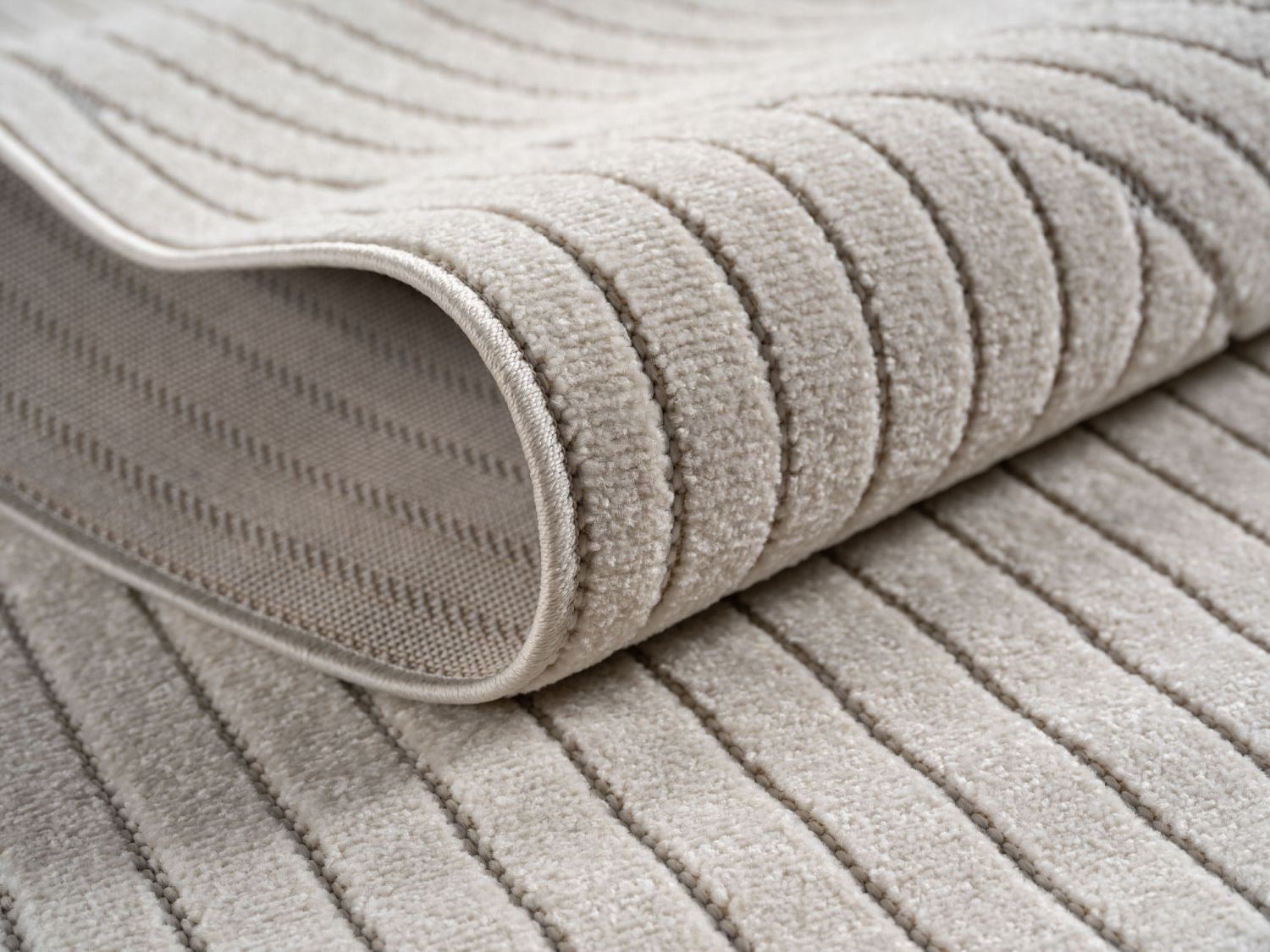 Crème Tapijt Laagpolig Vloerkleed Indoor/Outdoor Japandi Stijl