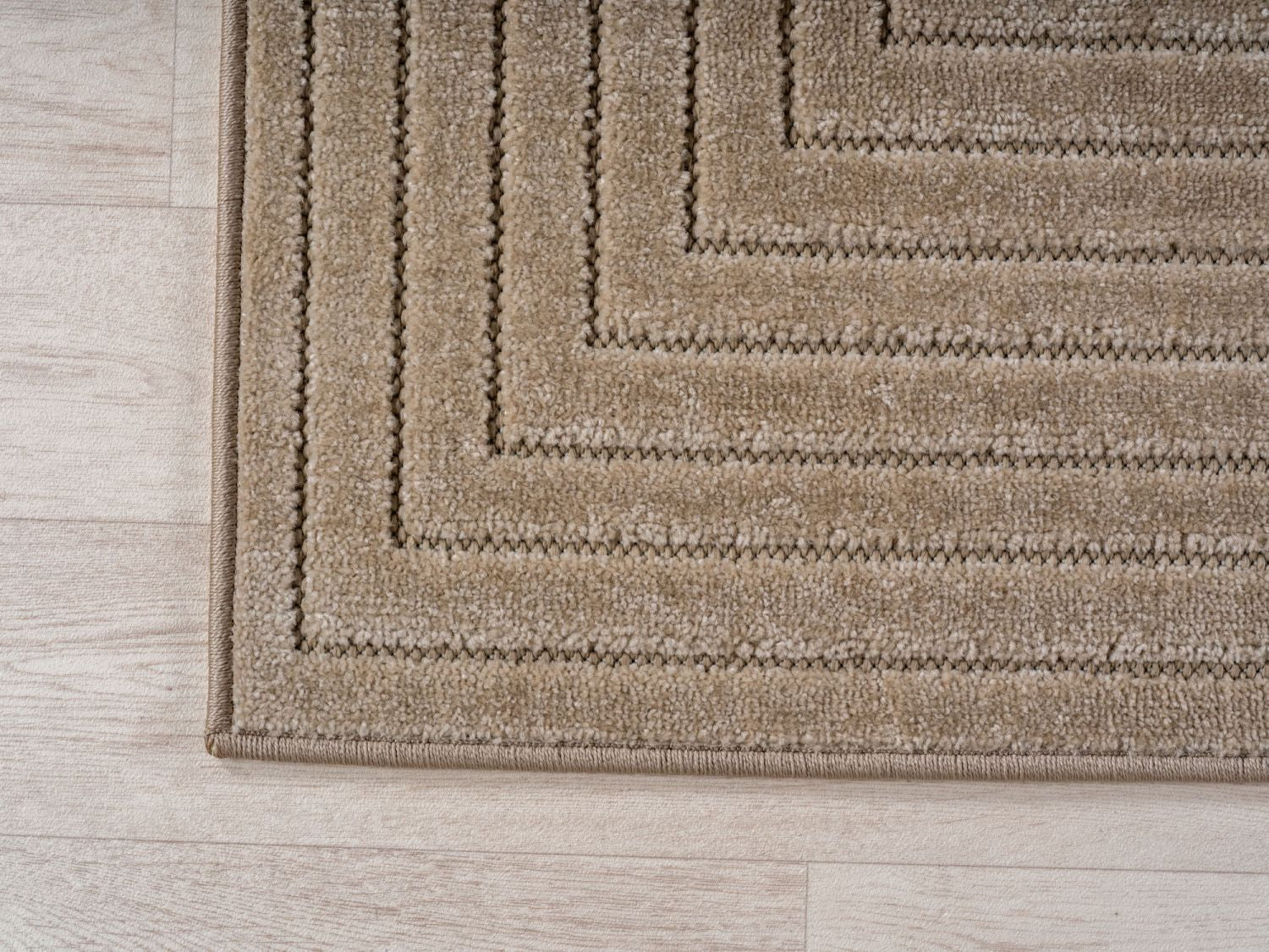 Beige Tapijt Laagpolig Vloerkleed Indoor/Outdoor Japandi Stijl
