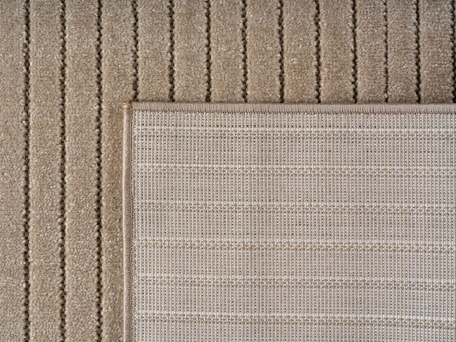 Beige Tapijt Laagpolig Vloerkleed Indoor/Outdoor Japandi Stijl