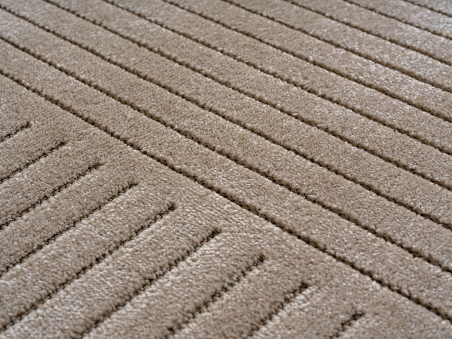 Beige Tapijt Laagpolig Vloerkleed Indoor/Outdoor Japandi Stijl