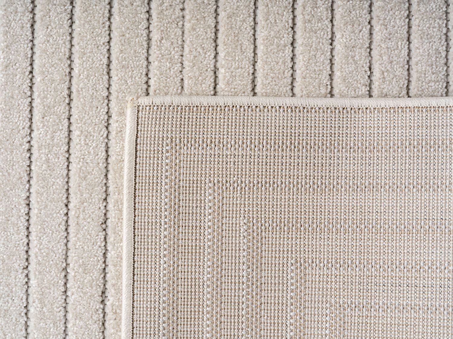 Crème Tapijt Laagpolig Vloerkleed Indoor/Outdoor Japandi Stijl