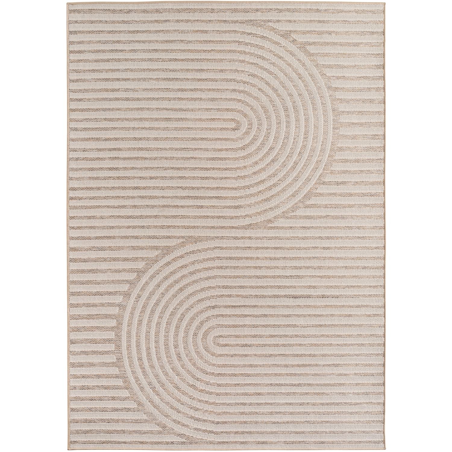 Beige Tapijt Laagpolig Vloerkleed Indoor/Outdoor