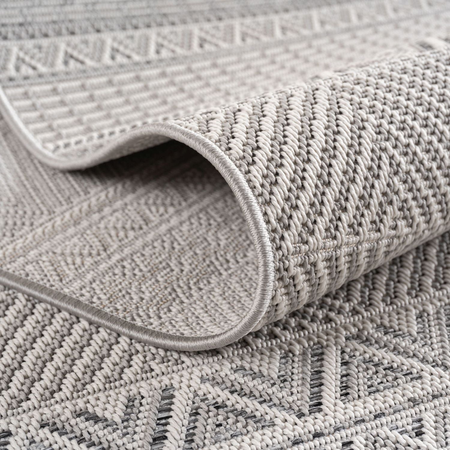 Grijs Tapijt Laagpolig Vloerkleed Indoor/Outdoor