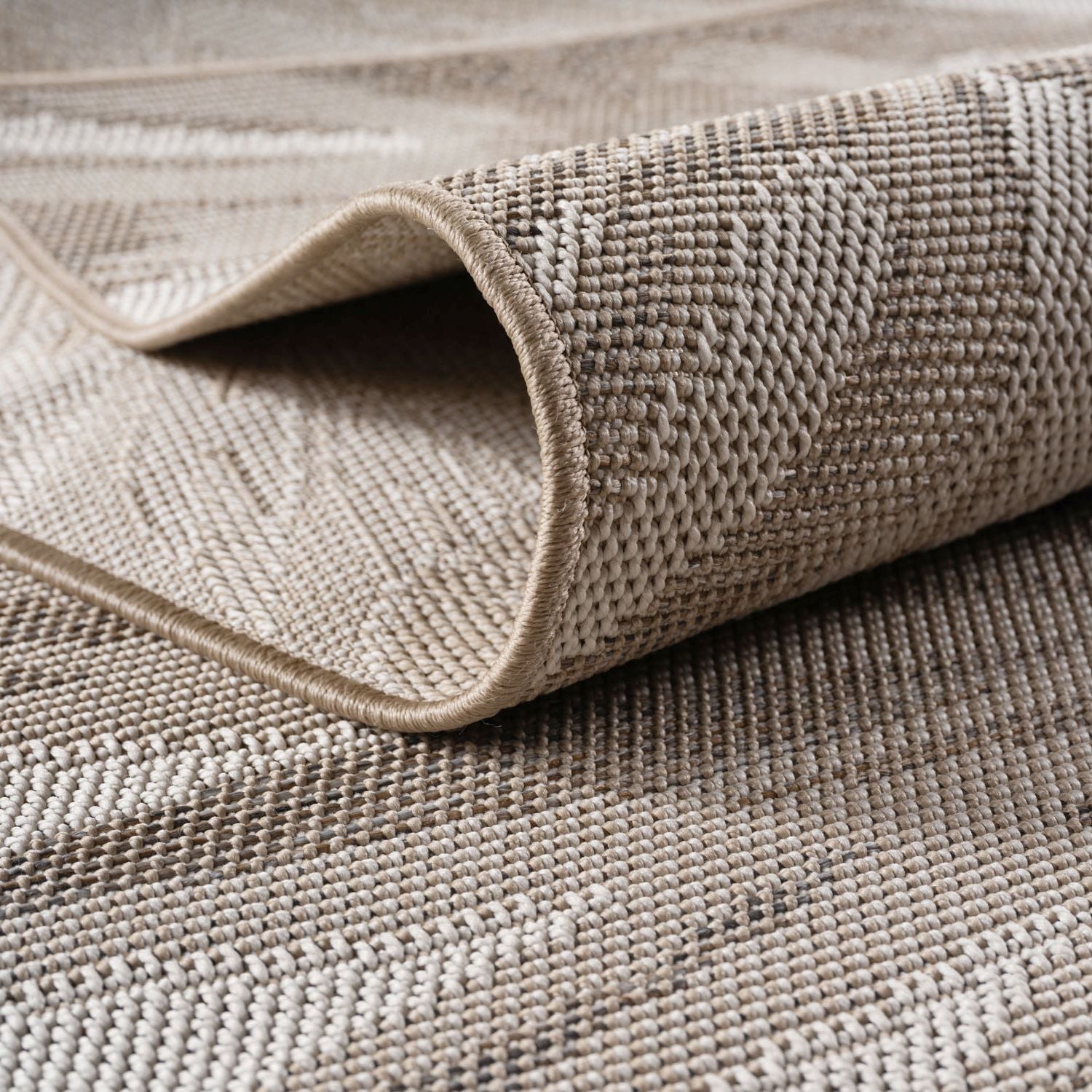 Beige Tapijt Laagpolig Vloerkleed Indoor/Outdoor