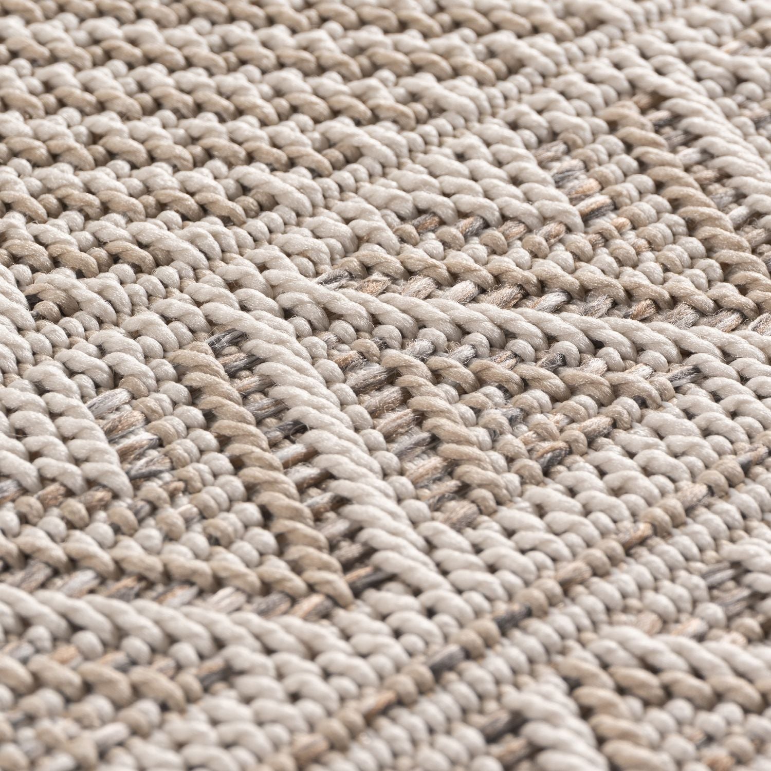 Beige Tapijt Laagpolig Vloerkleed Indoor/Outdoor