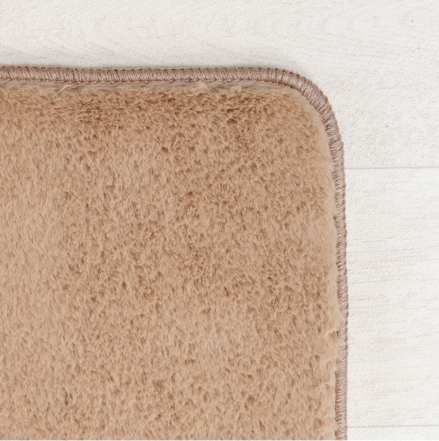 Beige Tapijt Laagpolig Vloerkleed met Anti Slip Omid Super Zacht