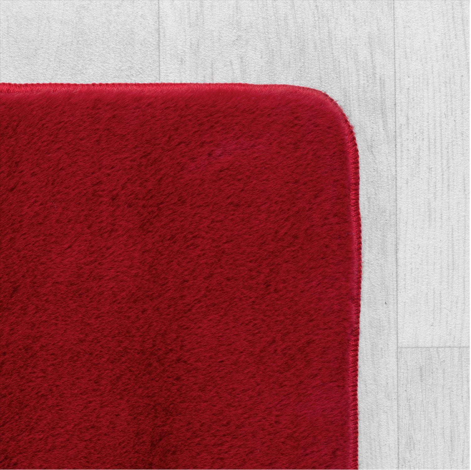 Rood Tapijt Laagpolig Vloerkleed met Anti Slip Omid Super Zacht