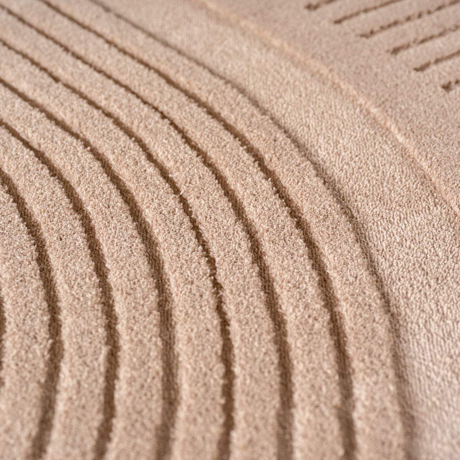 Beige Tapijt Laagpolig Vloerkleed Omid Japandi Stijl