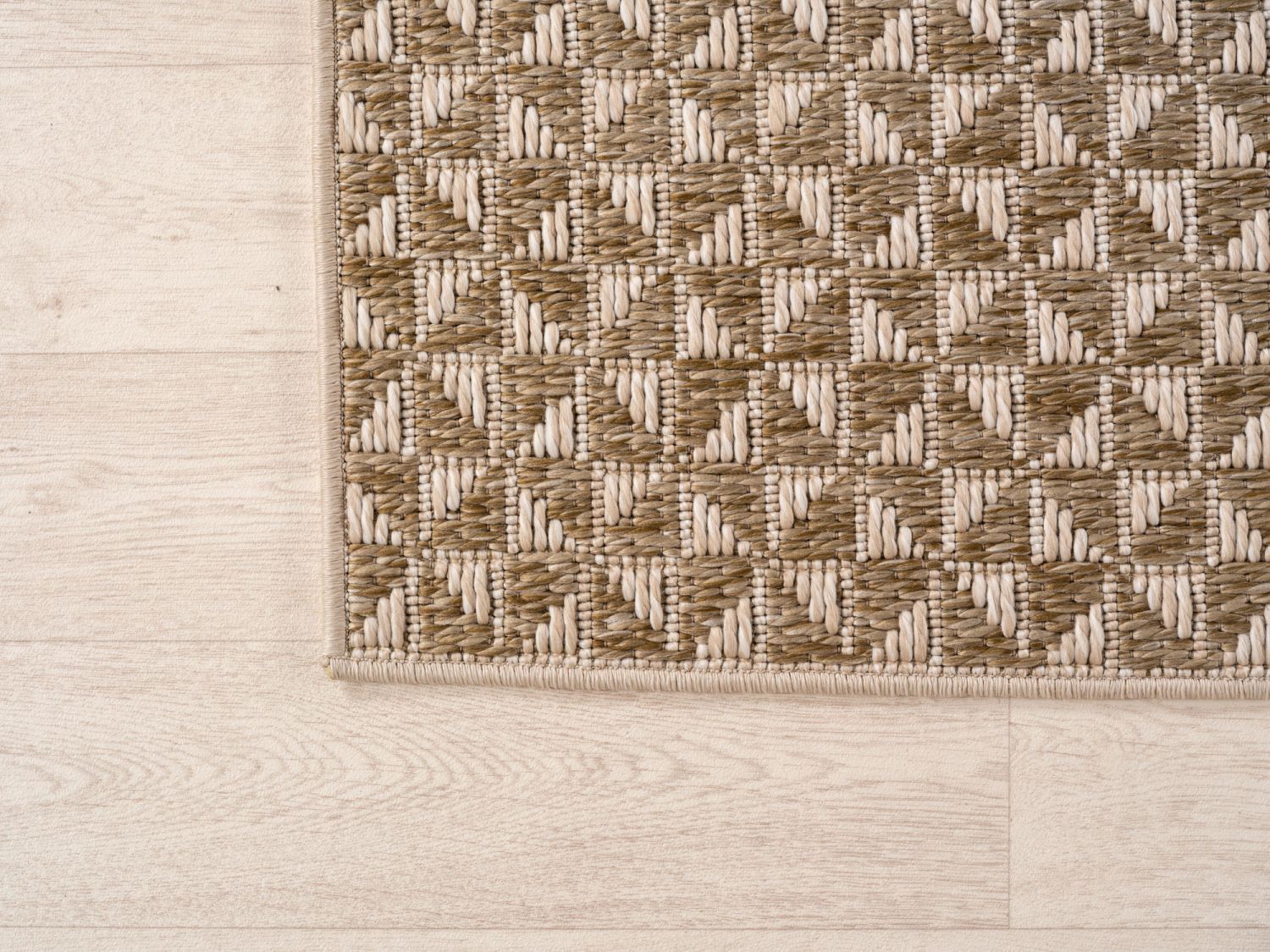 Beige Tapijt Laagpolig Vloerkleed Indoor/Outdoor