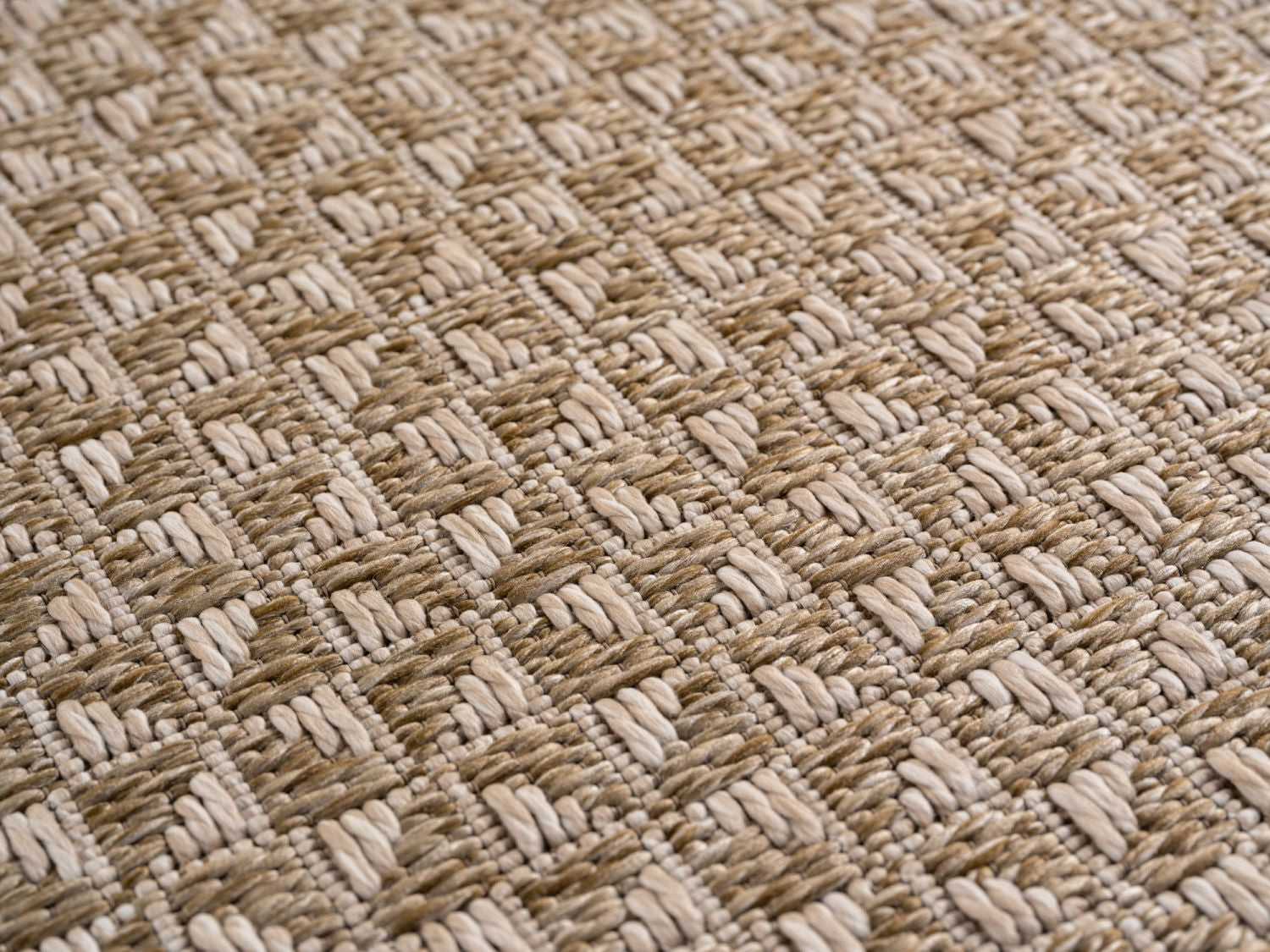 Beige Tapijt Laagpolig Vloerkleed Indoor/Outdoor