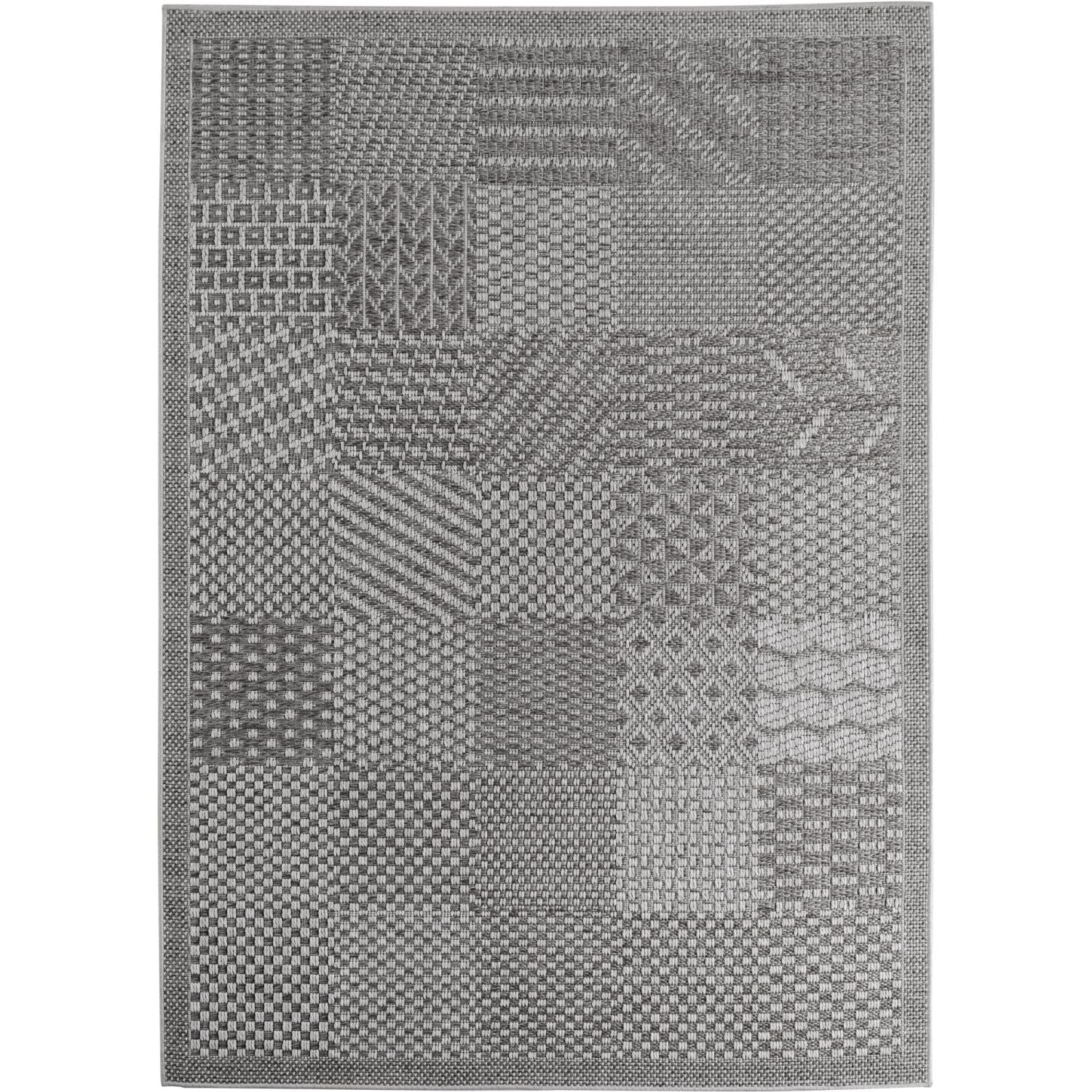 Grijs Tapijt Laagpolig Vloerkleed Indoor/Outdoor