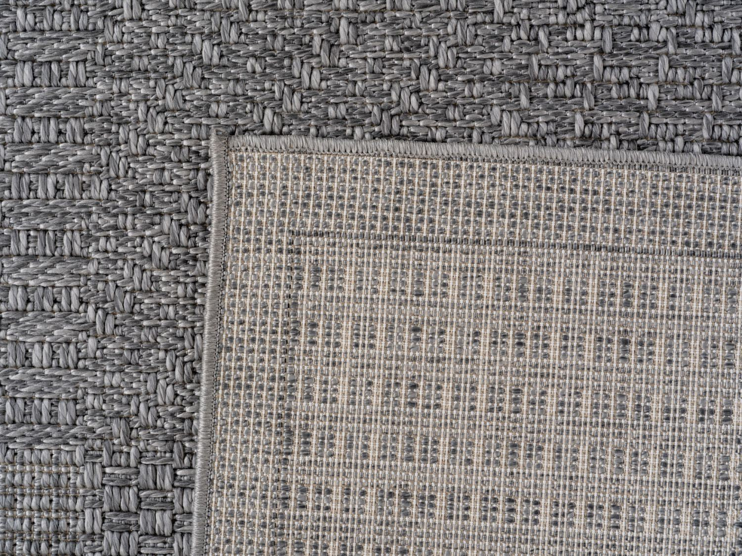 Grijs Tapijt Laagpolig Vloerkleed Indoor/Outdoor