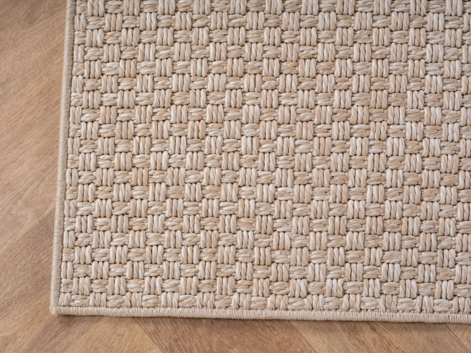 Beige Tapijt Laagpolig Vloerkleed Indoor/Outdoor