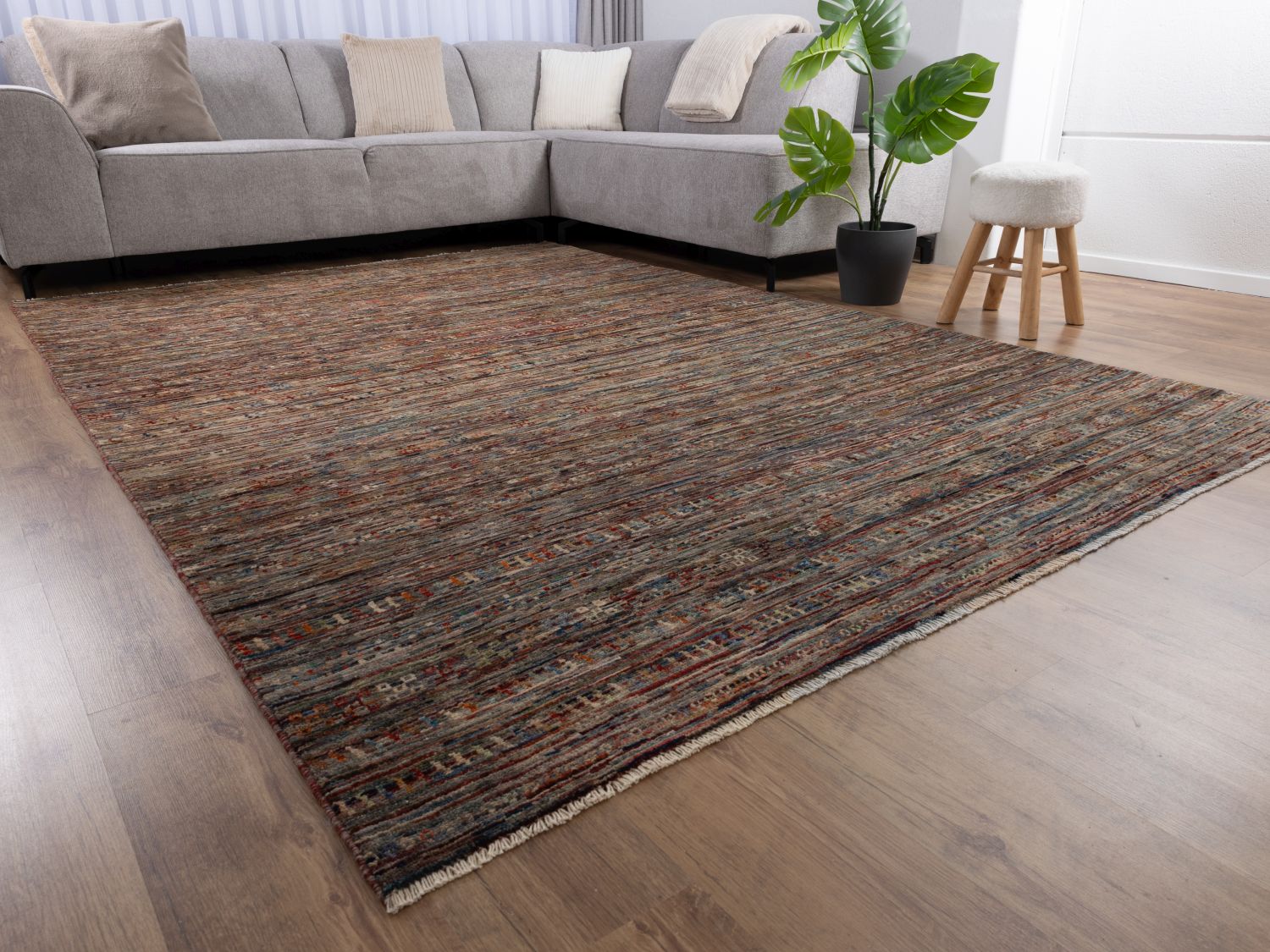 Afghaans Tapijt Laagpolig Handgeknoopt Wollen Vloerkleed - Omid Afghan Wool Luxury 297x194 - Omid Carpets