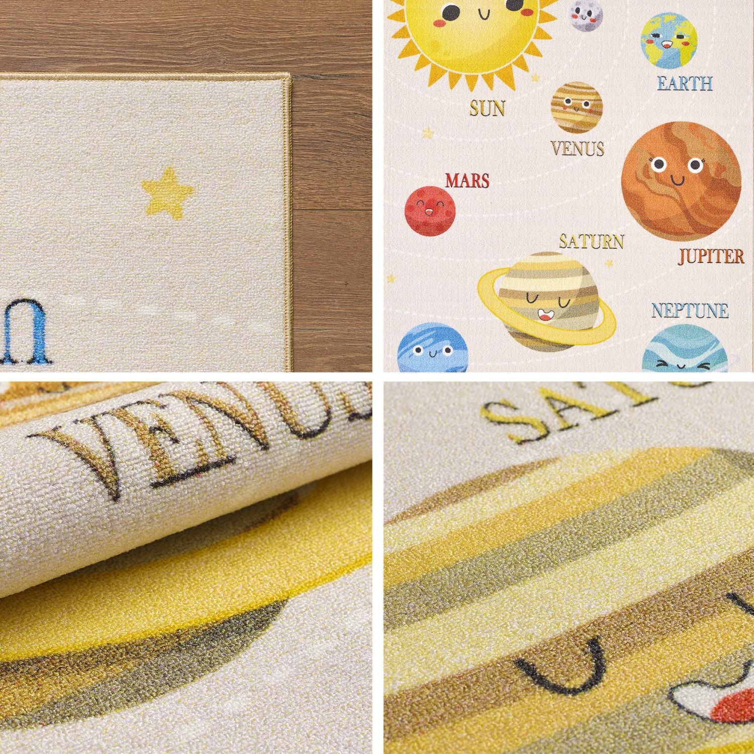Crème Tapijt Laagpolig Vloerkleed Omid Playful Wonder
