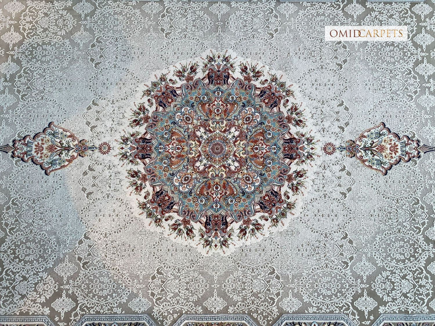 قالین 1200 شانه * Grijs Tapijt Laagpolig Klassiek Vloerkleed - Omid Premium Classic Hand Look - 3 Miljoen punten/m²