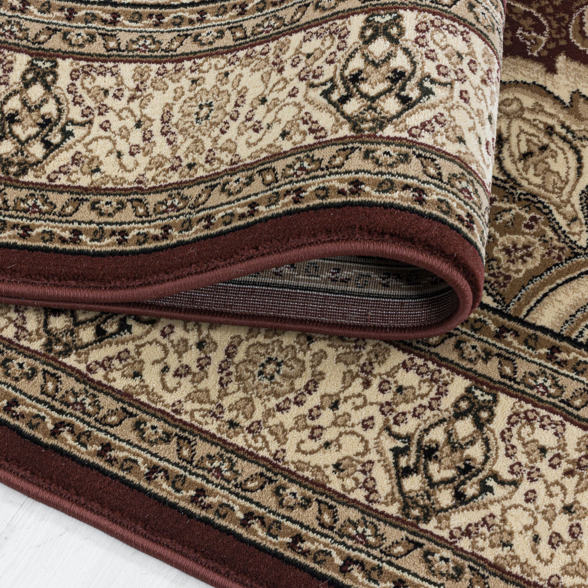 Rood Laagpolig Vloerkleed Omid Antique Allure Collection.