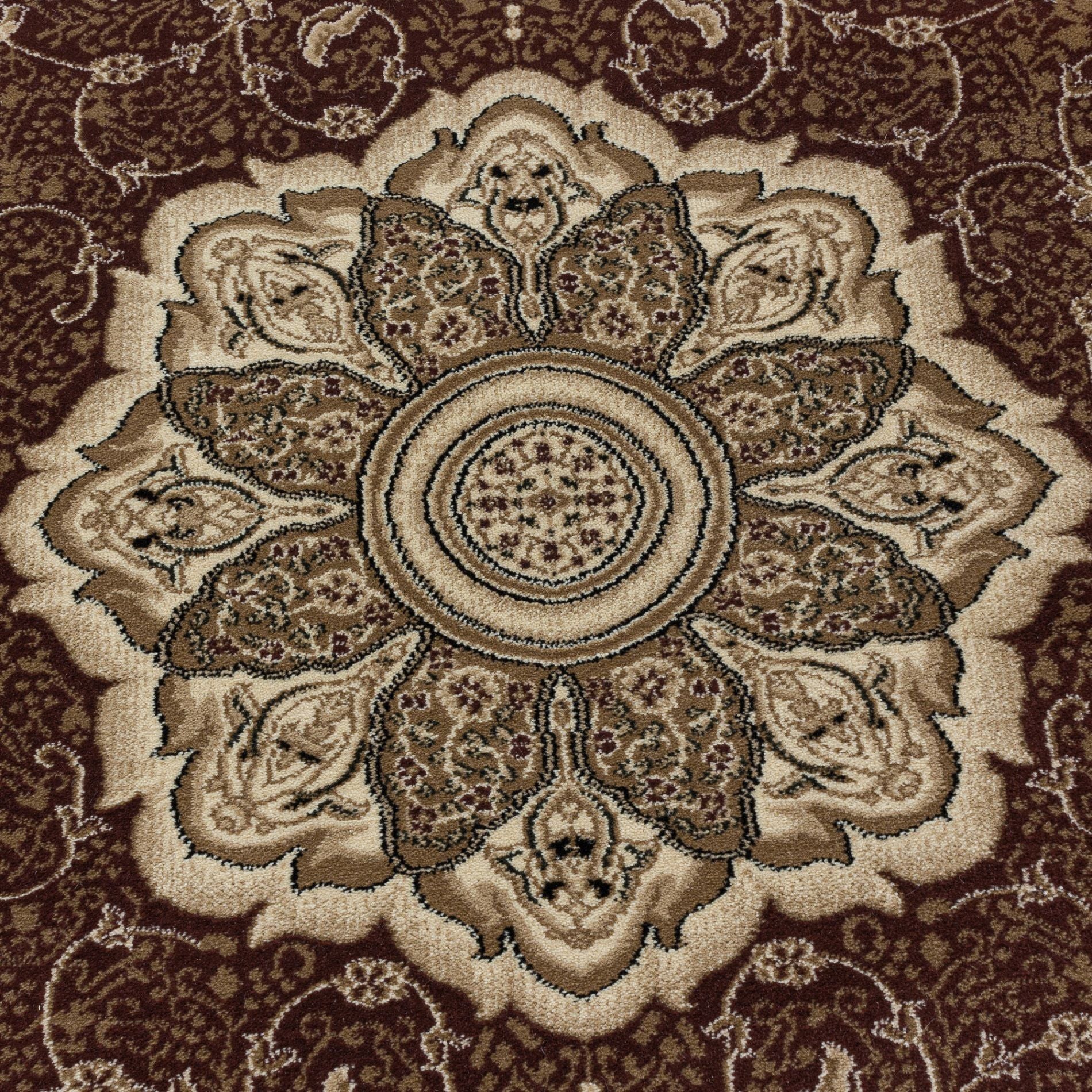 Rood Laagpolig Vloerkleed Omid Antique Allure Collection.