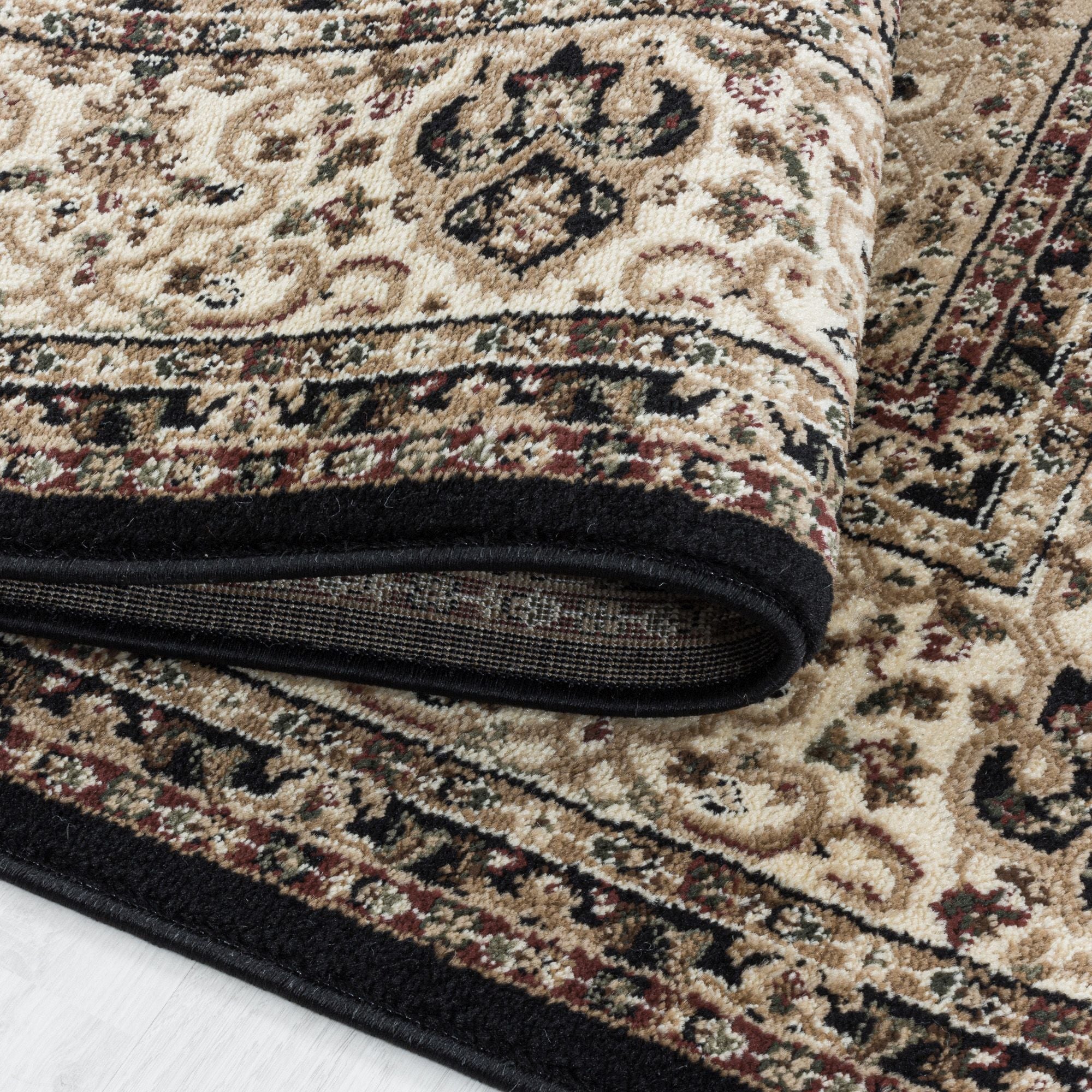Zwart Laagpolig Vloerkleed Omid Antique Allure Collection.