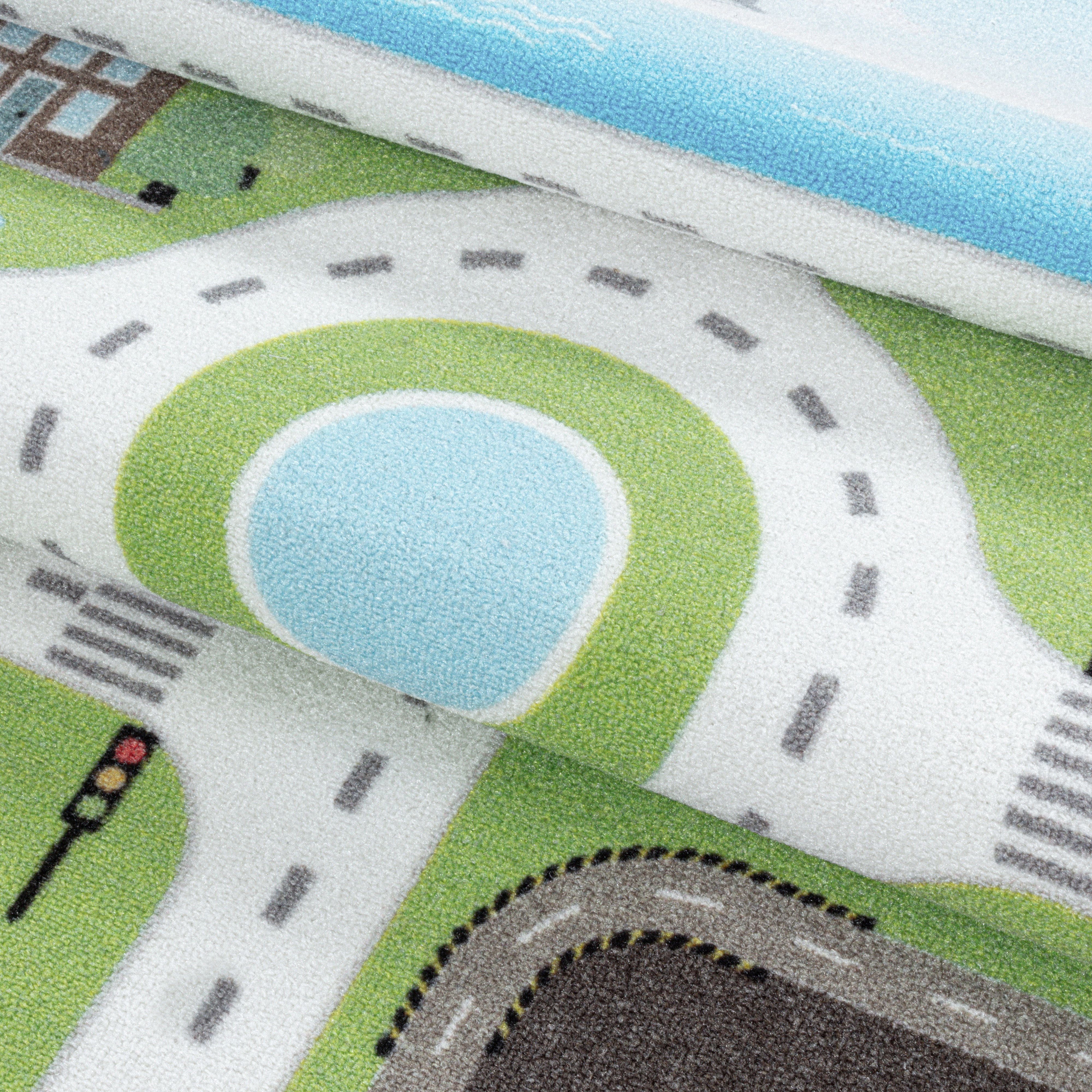 Groen Tapijt Laagpolig Vloerkleed Omid Playful wonder collection