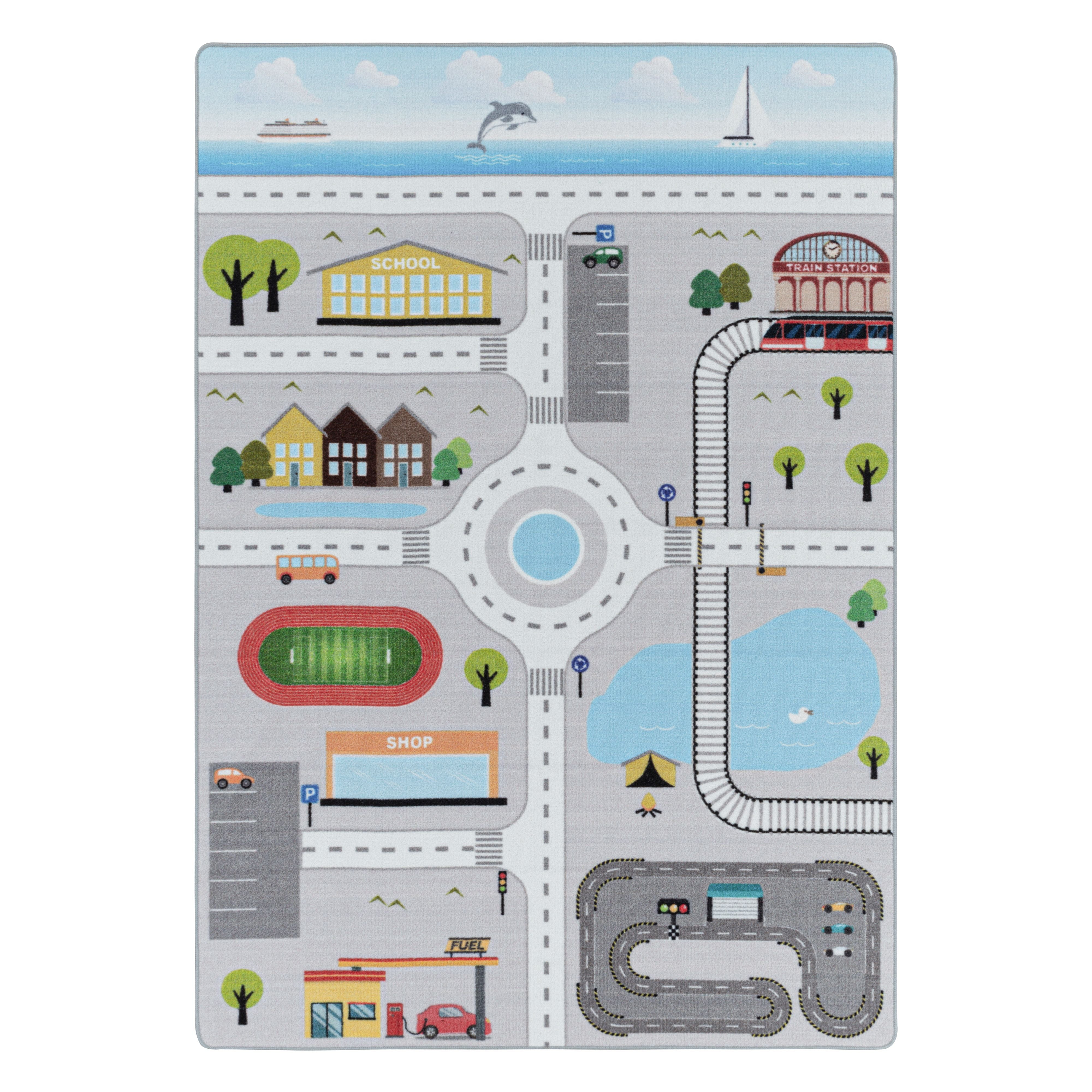 Grijs Tapijt Laagpolig Vloerkleed Omid Playful wonder collection