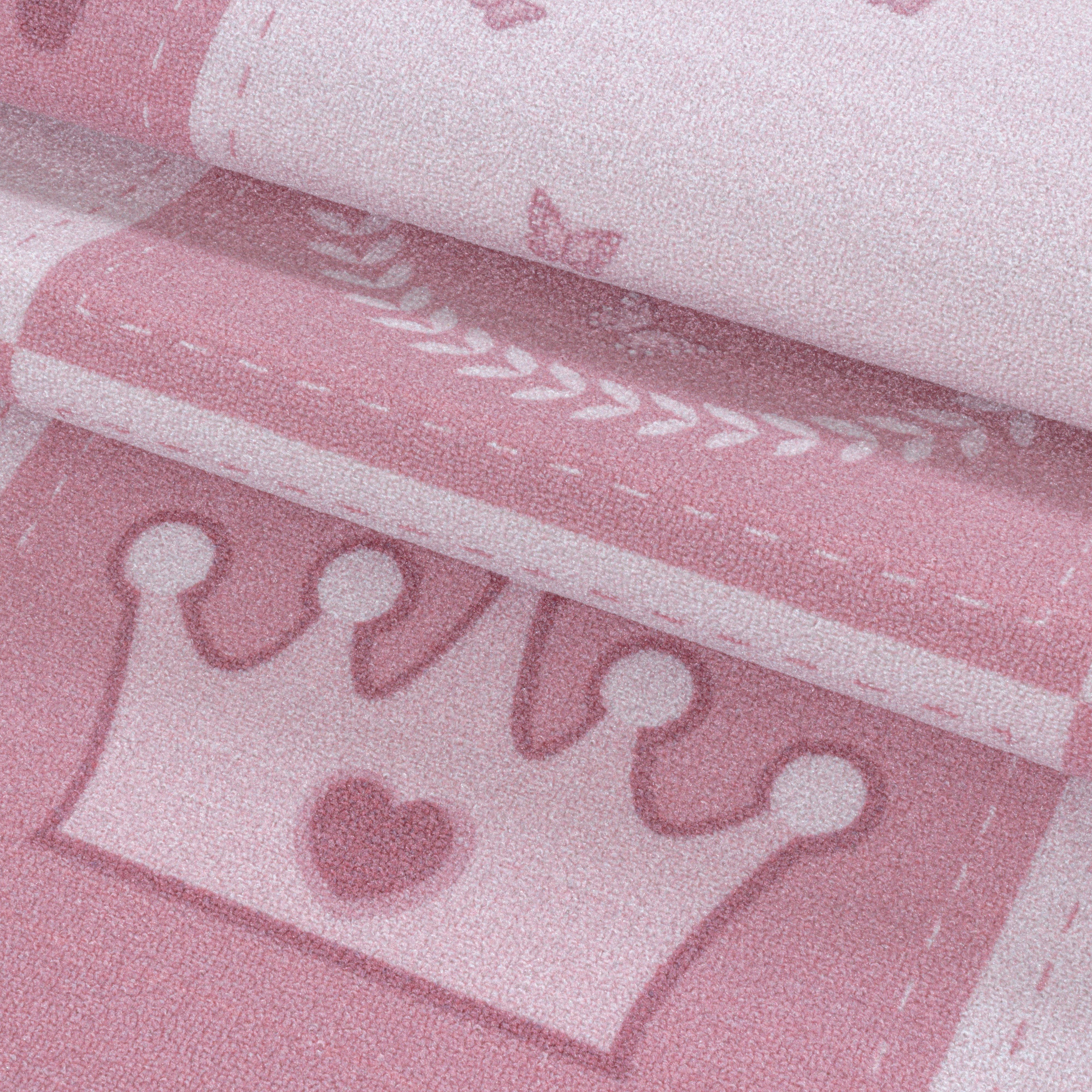 Roze Tapijt Laagpolig Vloerkleed Omid Playful wonder collection