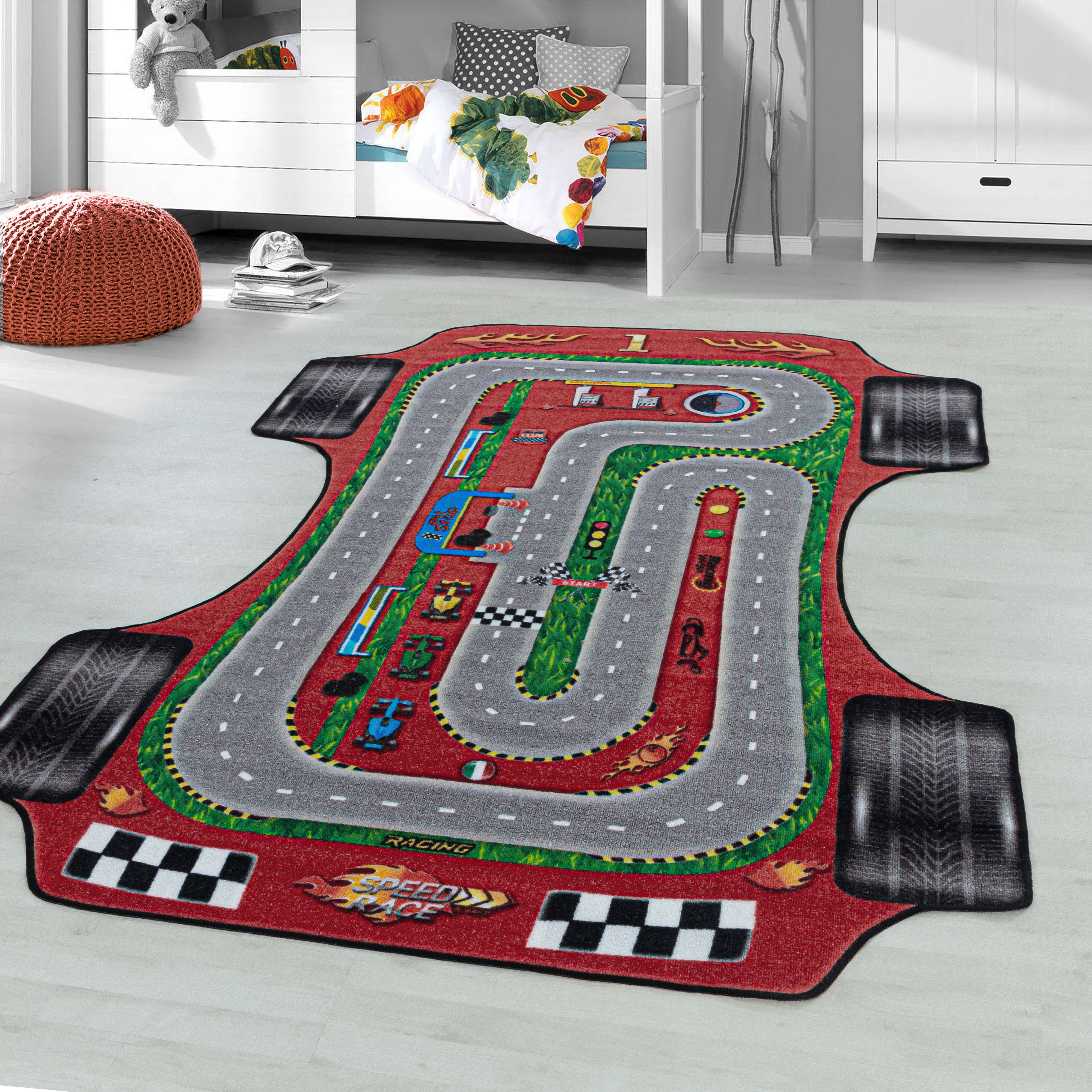 Rood Tapijt Laagpolig Vloerkleed Omid Playful wonder collection