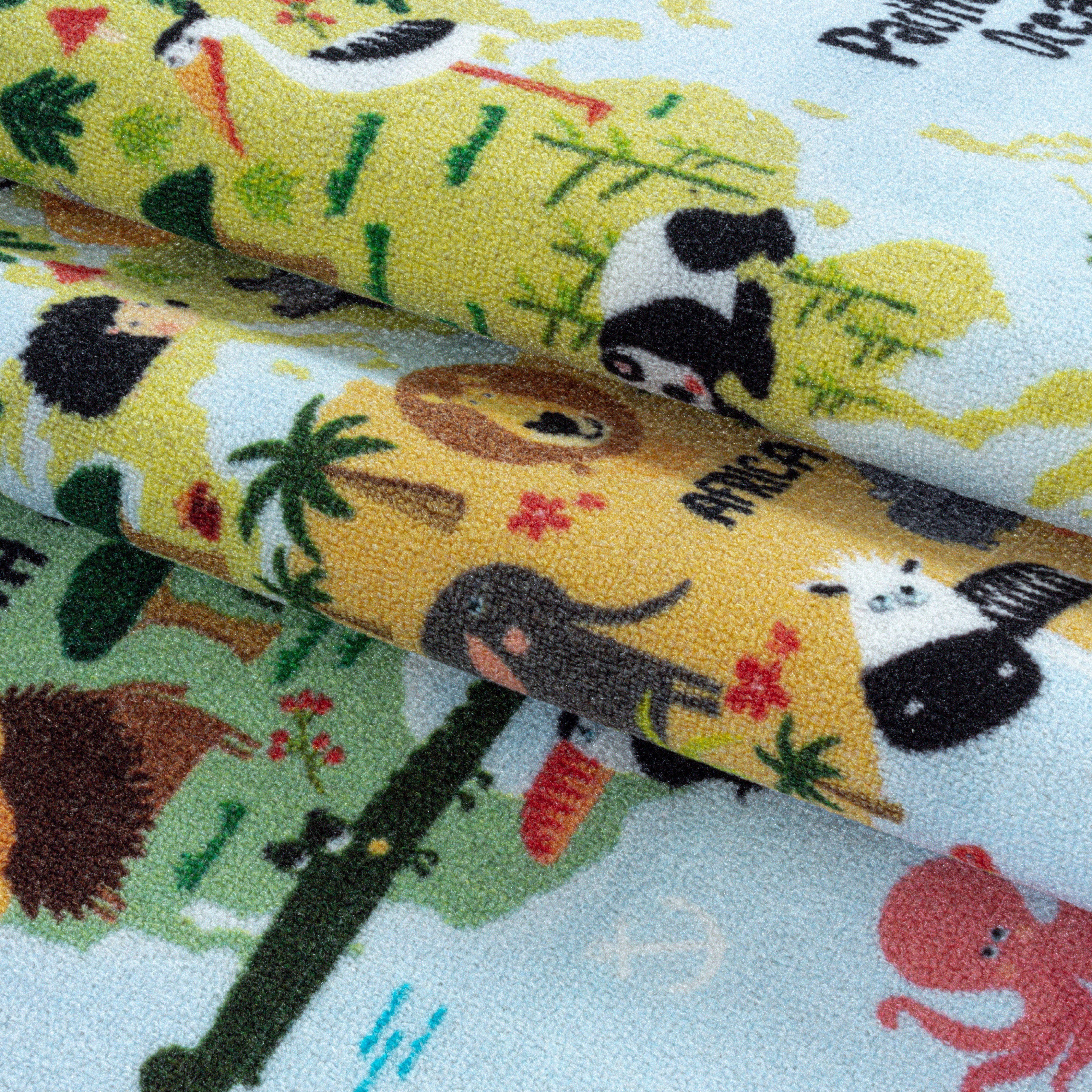 Blauw Tapijt Laagpolig Vloerkleed Omid Playful wonder collection