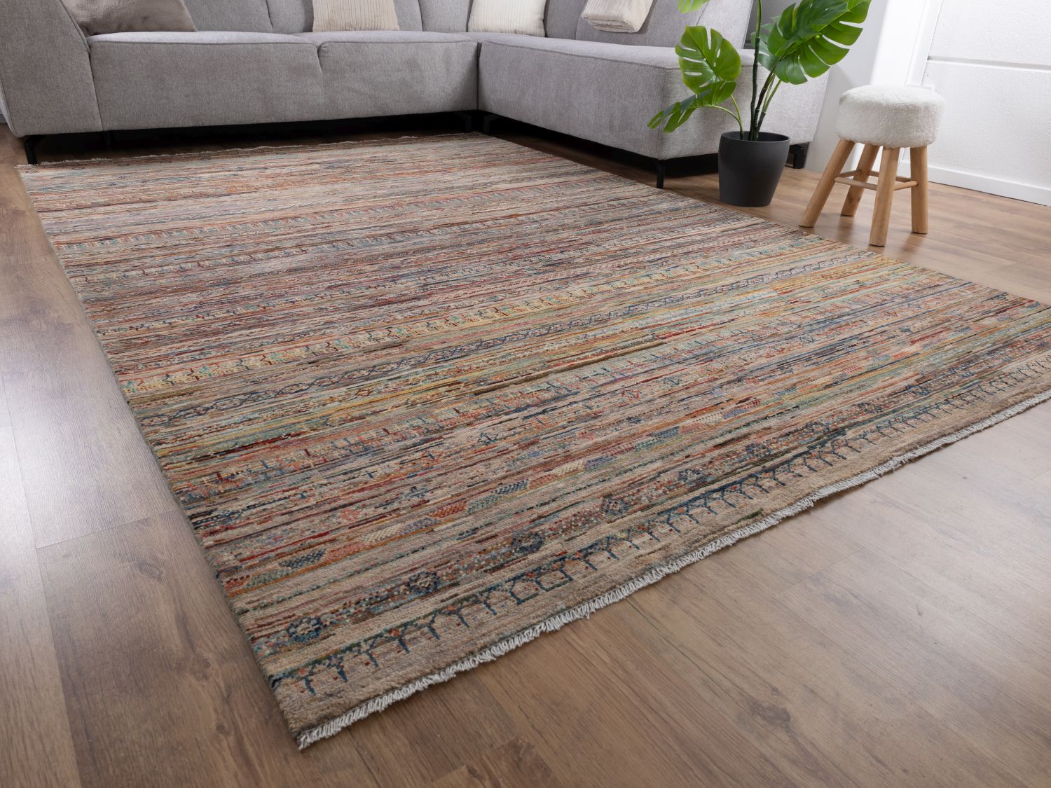 Afghaans Tapijt Laagpolig Handgeknoopt Wollen Vloerkleed - Omid Afghan Wool Luxury 297x194 - Omid Carpets