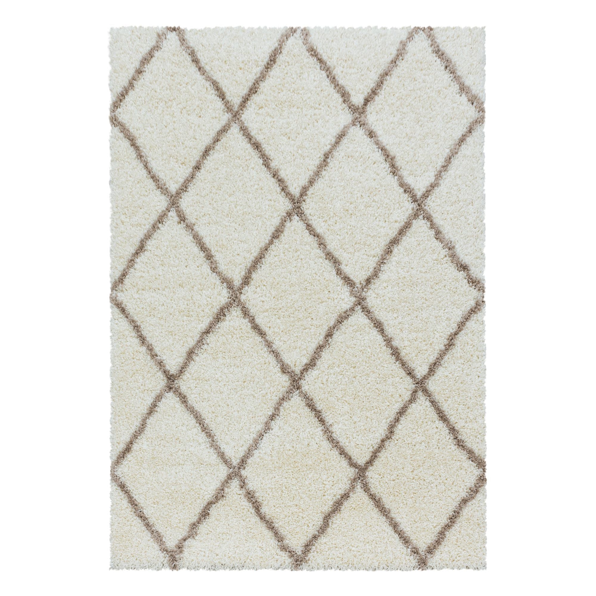 Crème Laagpolig Vloerkleed Omid Diamond Dazzle Collection.