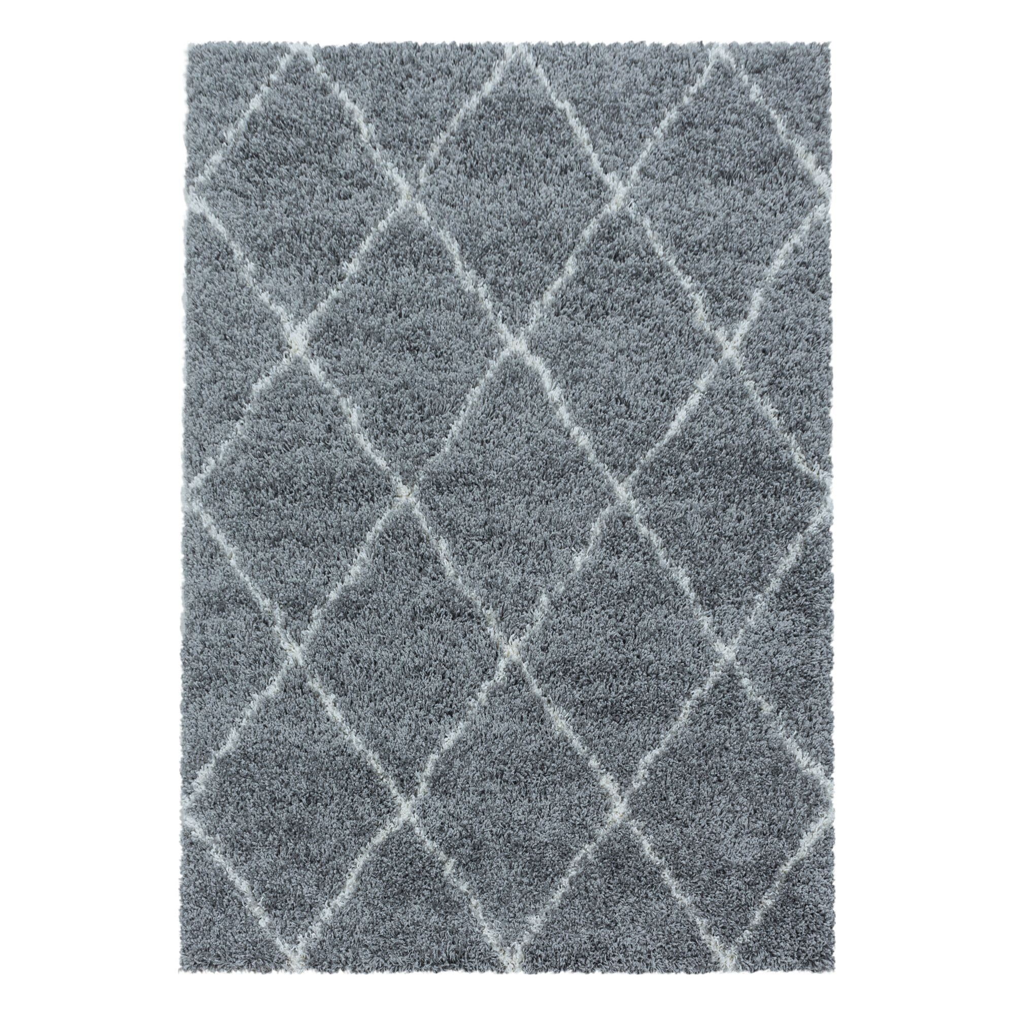 Grijs Laagpolig Vloerkleed Omid Diamond Dazzle Collection.
