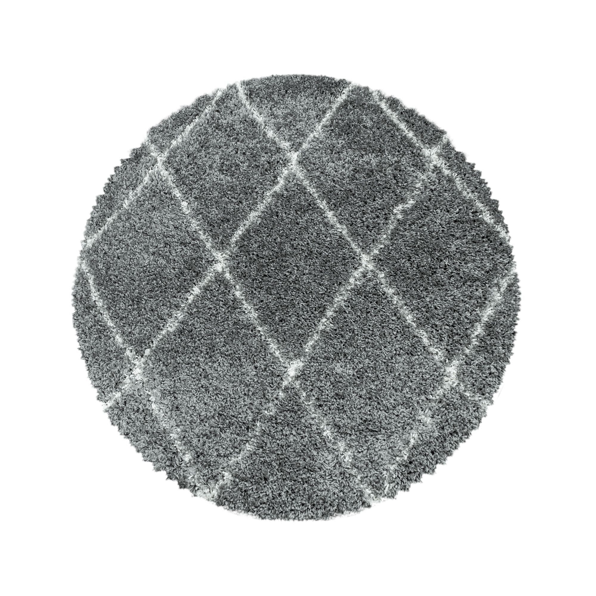 Grijs Laagpolig Vloerkleed Omid Diamond Dazzle Collection.