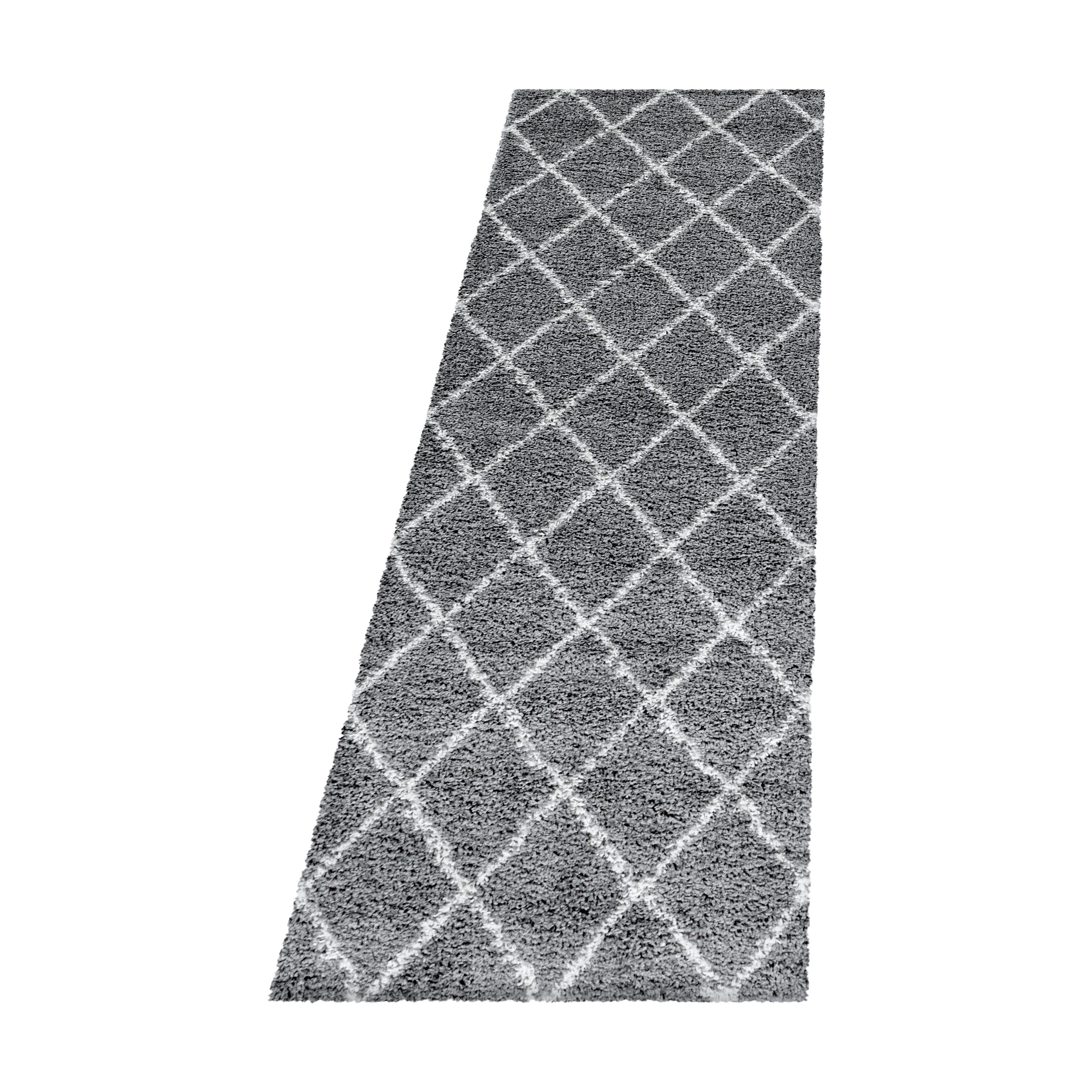 Grijs Laagpolig Vloerkleed Omid Diamond Dazzle Collection.