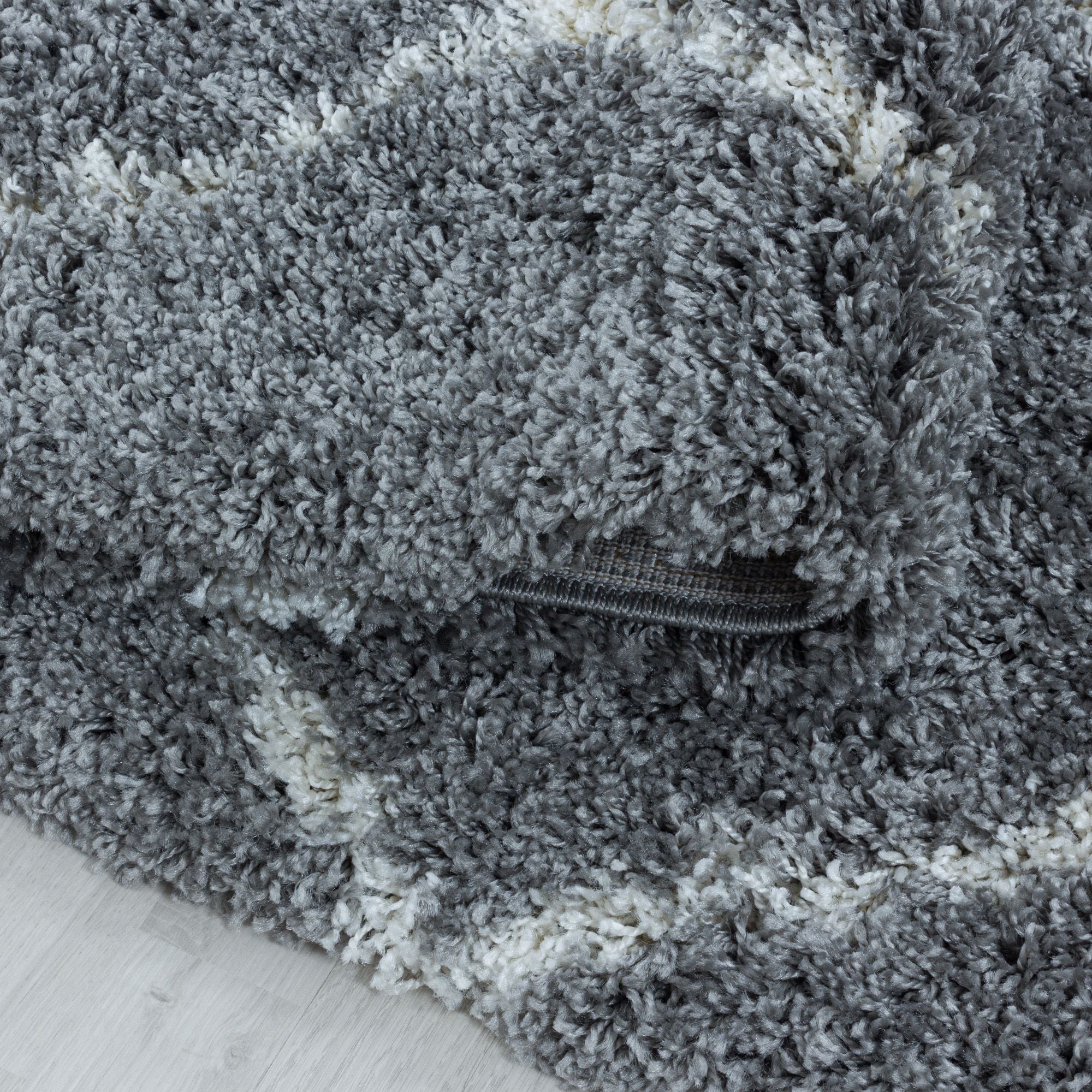 Grijs Laagpolig Vloerkleed Omid Diamond Dazzle Collection.