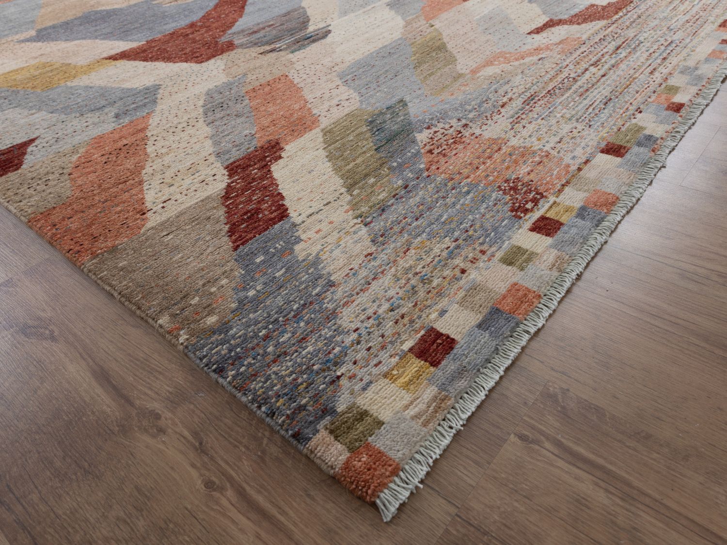 Afghaans Tapijt Laagpolig Handgeknoopt Wollen Vloerkleed - Omid Afghan Wool Luxury 297x194 - Omid Carpets