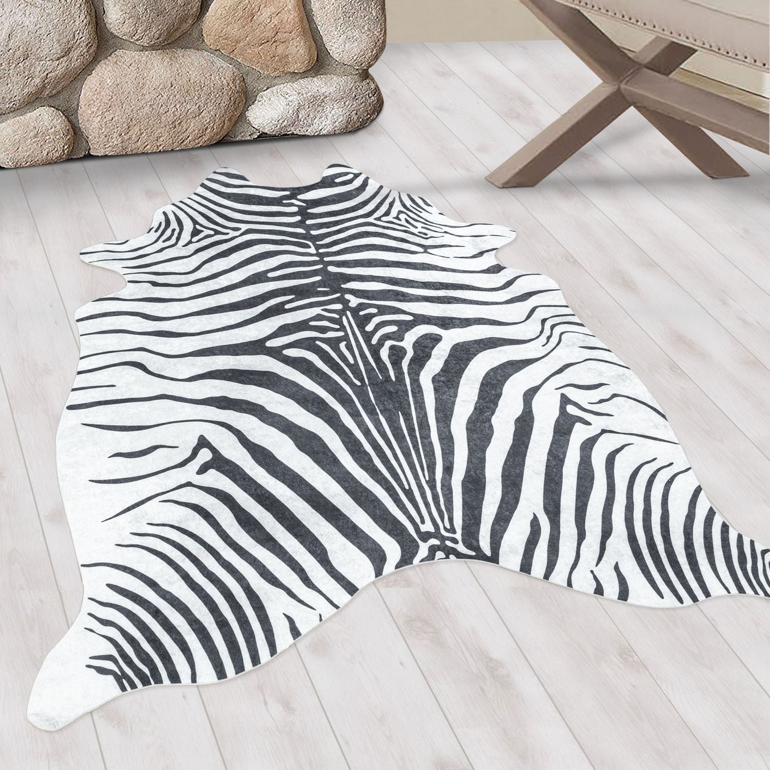Zwart Tapijt Laagpolig Vloerkleed Omid SafariDreams Collectie