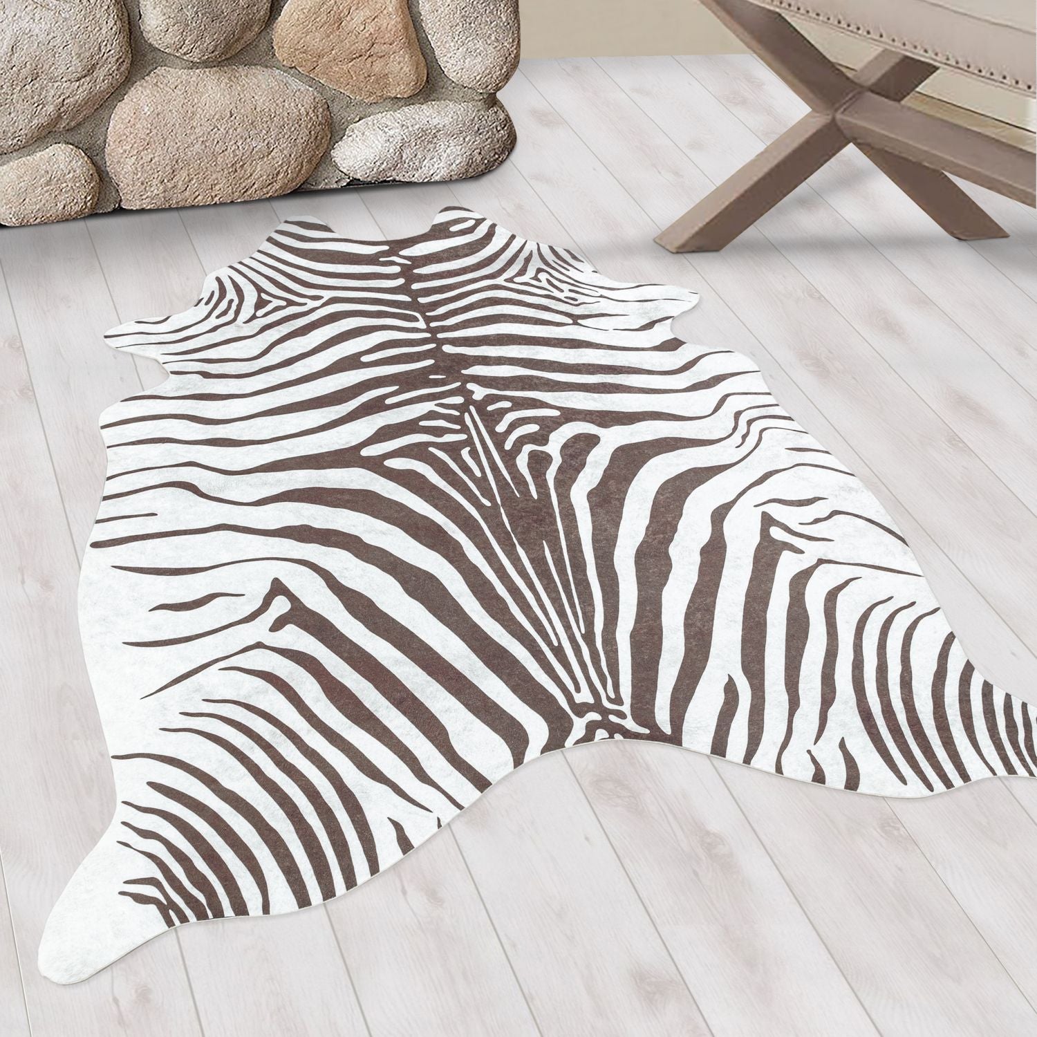 Bruin Tapijt Laagpolig Vloerkleed Omid SafariDreams Collectie