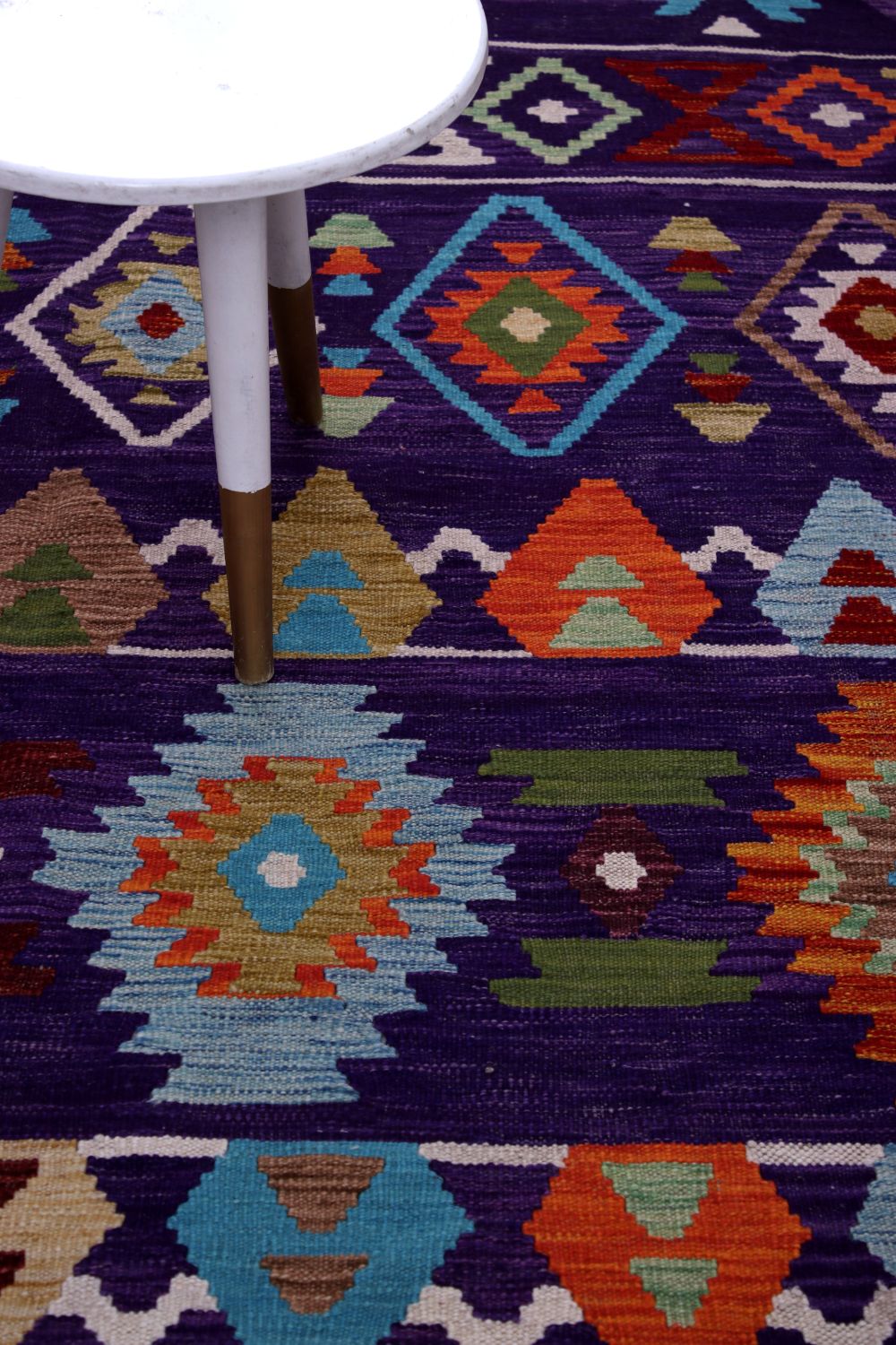 Kleurrijk Tapijt Laagpolig Handgeweven Wollen Vloerkleed - Omid Afghan Kelim 298x204