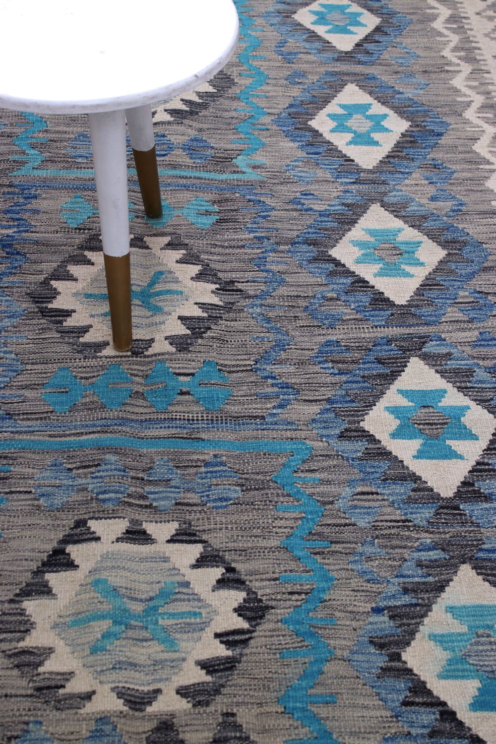 Kleurrijk Tapijt Laagpolig Handgeweven Wollen Vloerkleed - Omid Afghan Kelim 203x148