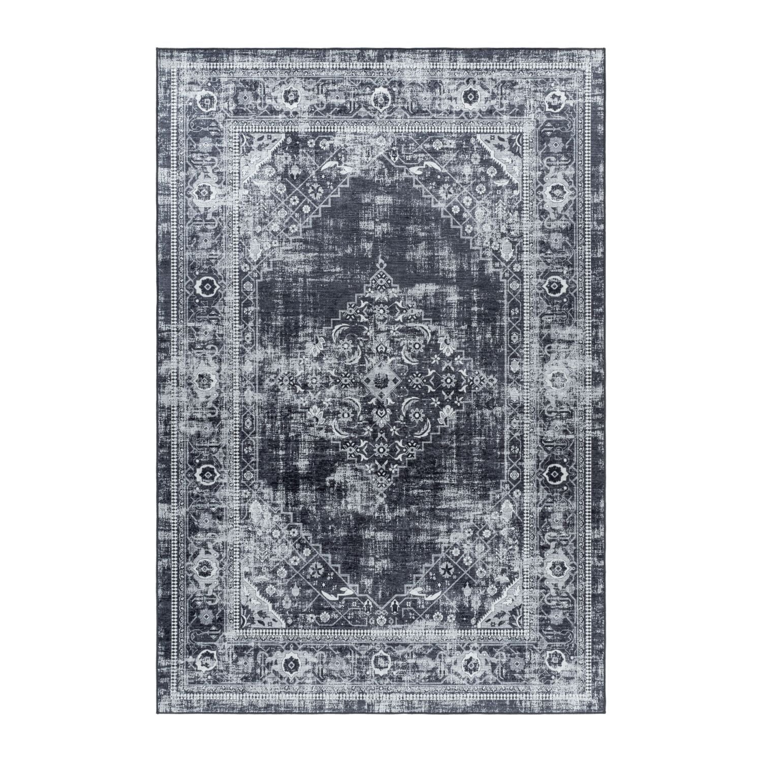 Zwart Tapijt Laagpolig Vloerkleed Omid ChromaticBlend Rugs