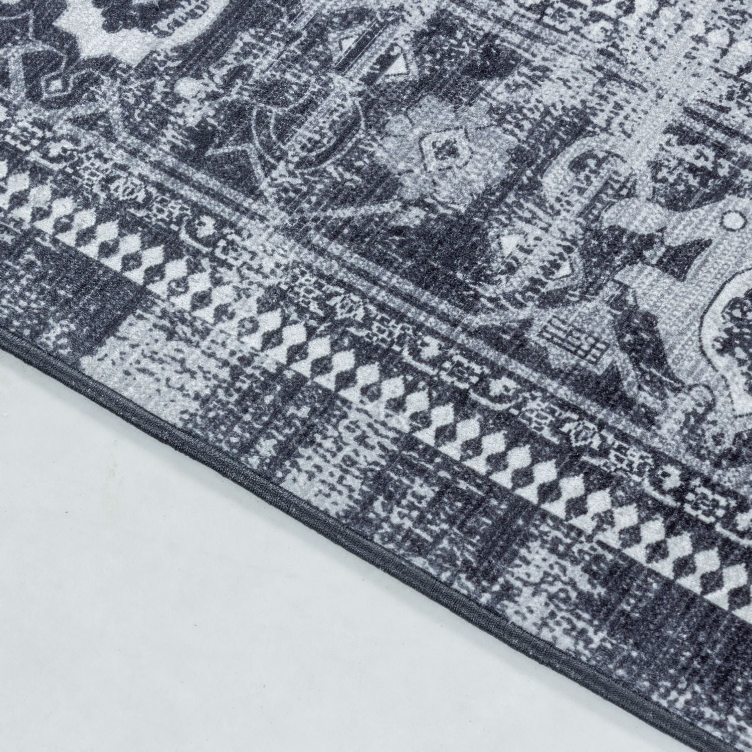 Zwart Tapijt Laagpolig Vloerkleed Omid ChromaticBlend Rugs