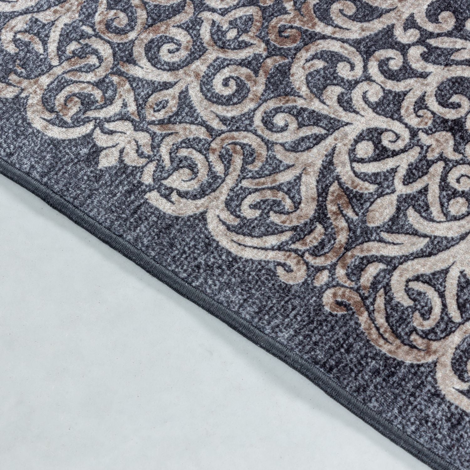 Zwart Tapijt Laagpolig Vloerkleed Omid ChromaticBlend Rugs